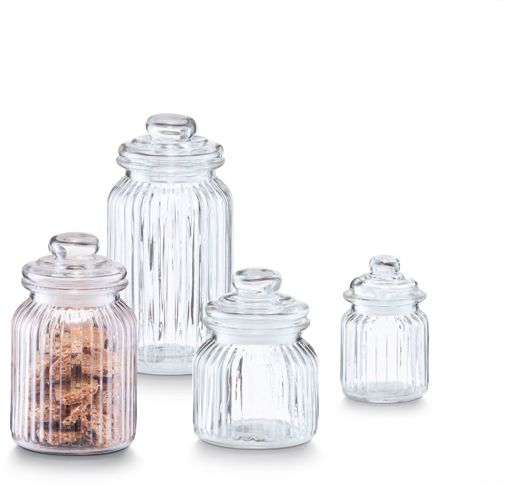 Zeller Present Vorratsglas "Nostalgie" 4 Stk. tlg. nostalgisches Design günstig online kaufen