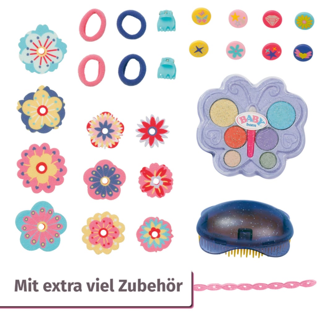 Baby Born Frisier- & Schminkkopf »Sister Styling Head, lila«, mit 24 tollen Accessoires