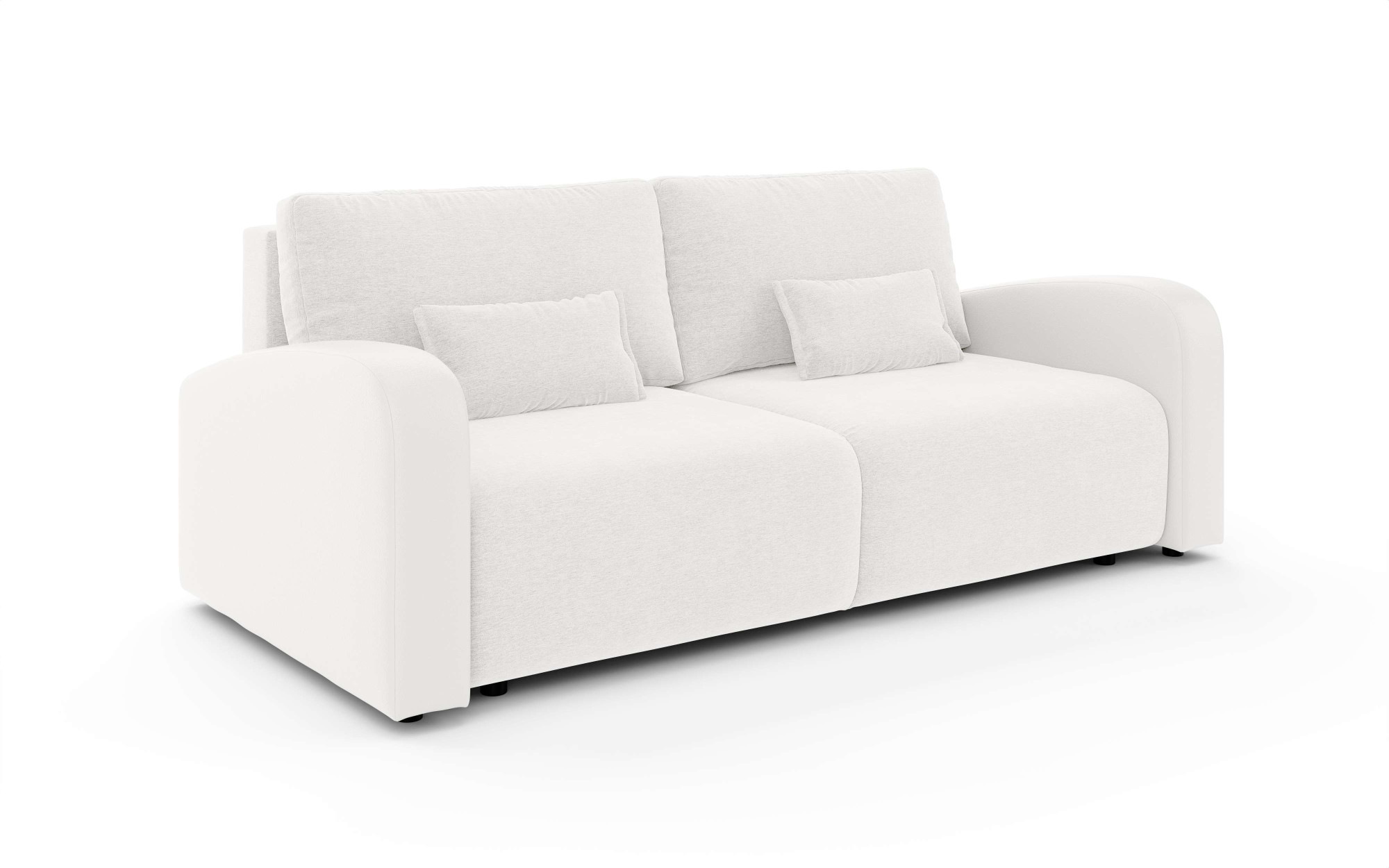 INOSIGN 3-Sitzer »JIGGS wahlweise Schlafsofa mit Bettkasten, Maße B/H/T: 228/96/110 cm«, Sofa mit Wellenunterfederung, enthält 2 Rückenkissen und 2 Zierkissen