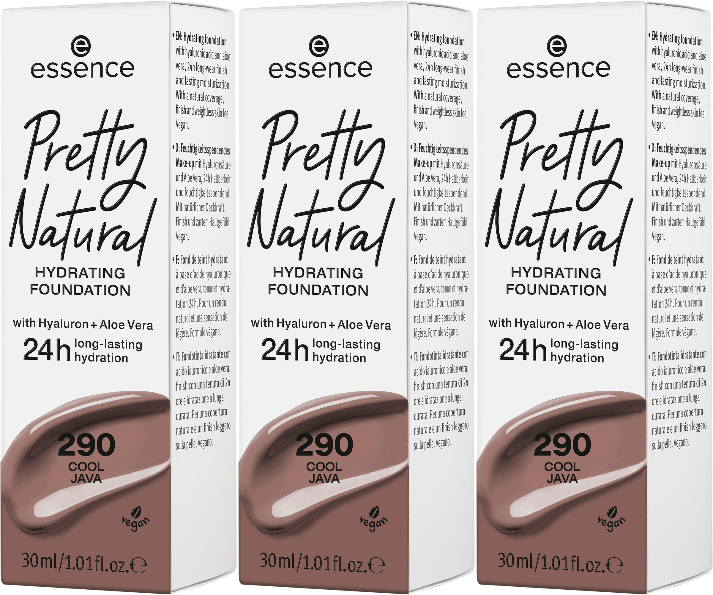 Foundation »Pretty Natural HYDRATING«, (Set, 3 tlg.)