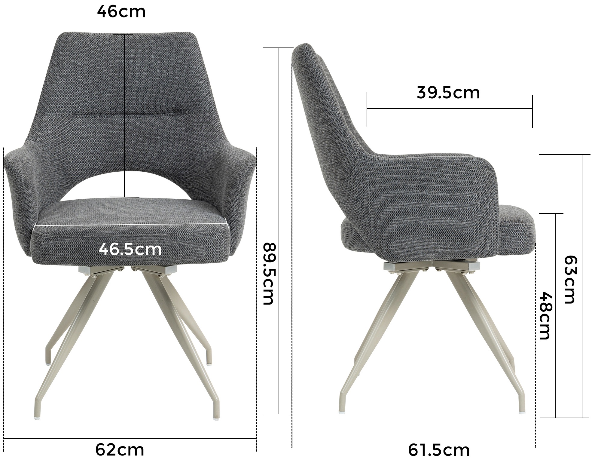 Duo Collection 4-Fußstuhl »Maila« () 2 Stk.180° drehbar mit Rückholfunktion