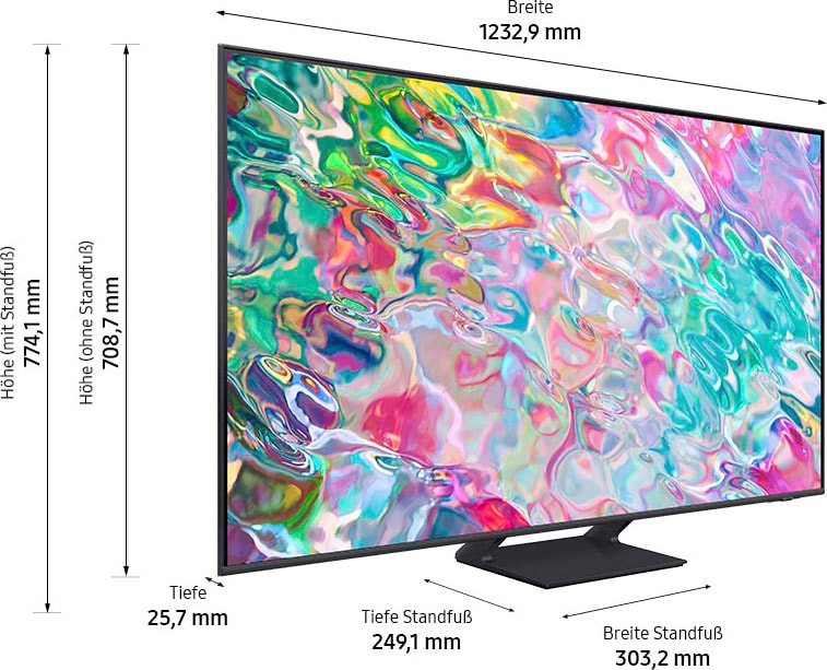 Samsung QLED-Fernseher »55" QLED 4K Q70B (2022)«, 138 cm/55 Zoll, Smart-TV, Quantum Prozessor 4K,Quantum HDR,Supreme UHD Dimming