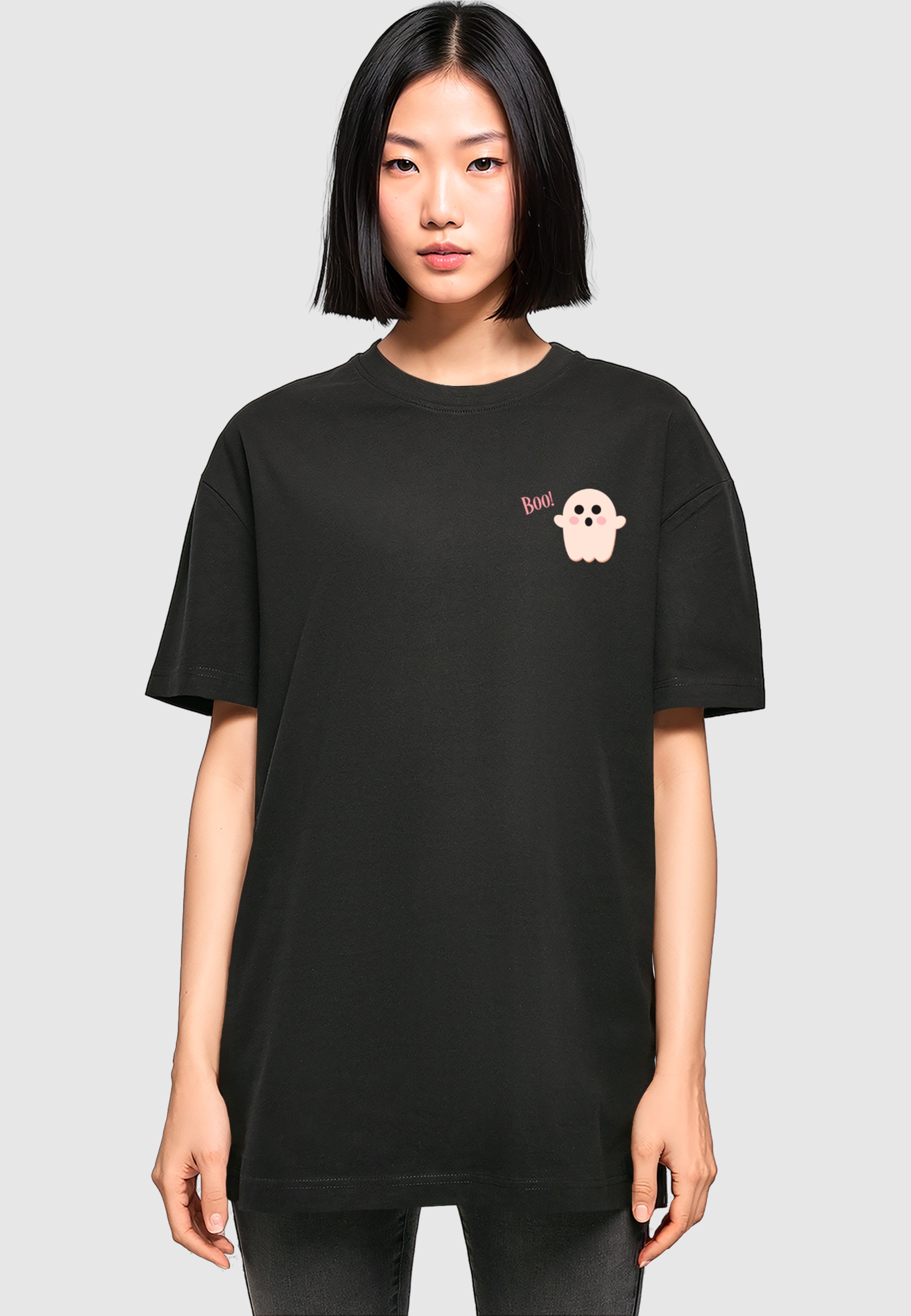 Thumbnail - Merchcode T-Shirt "Merchcode Ladies Halloween - Boo Ghost Tee" 1 Stk.