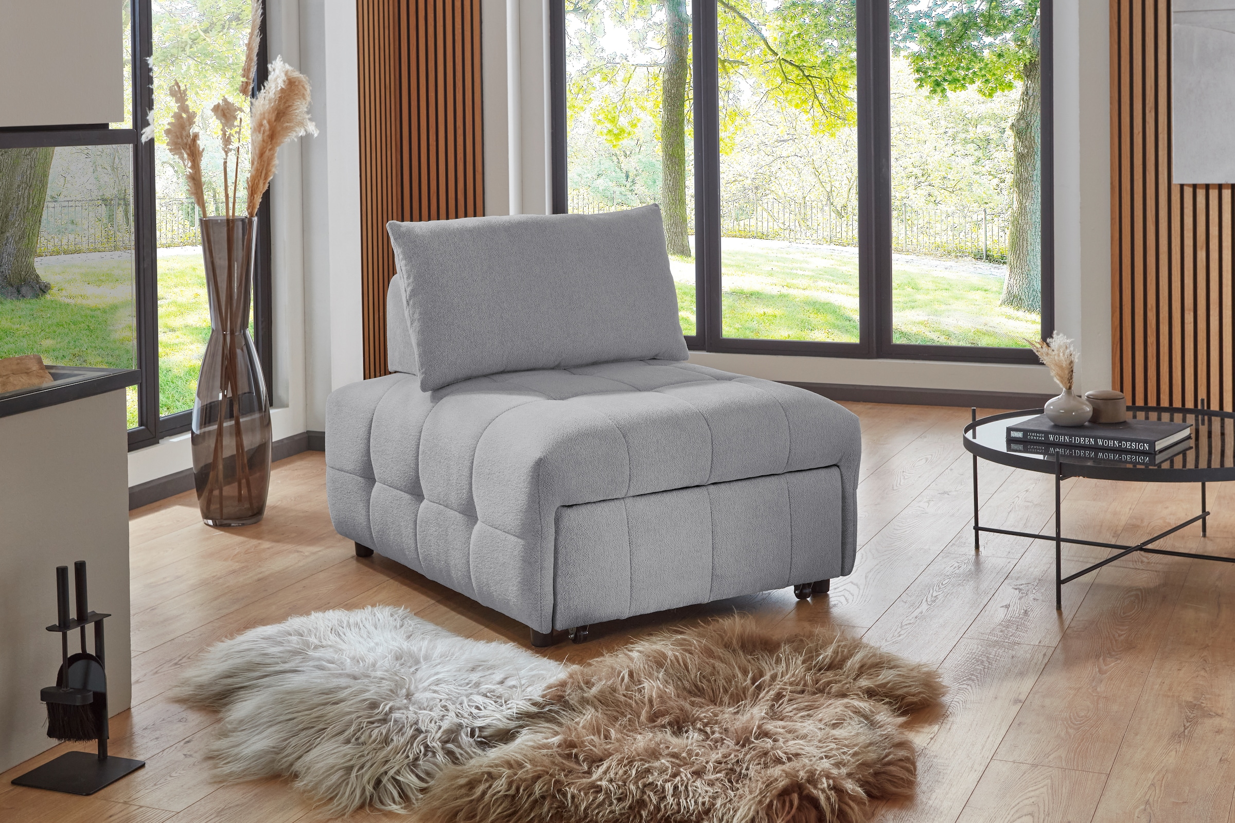 ATLANTIC home collection Sofa "Fabio", Schlafsessel mit Sitztiefenverstellu günstig online kaufen