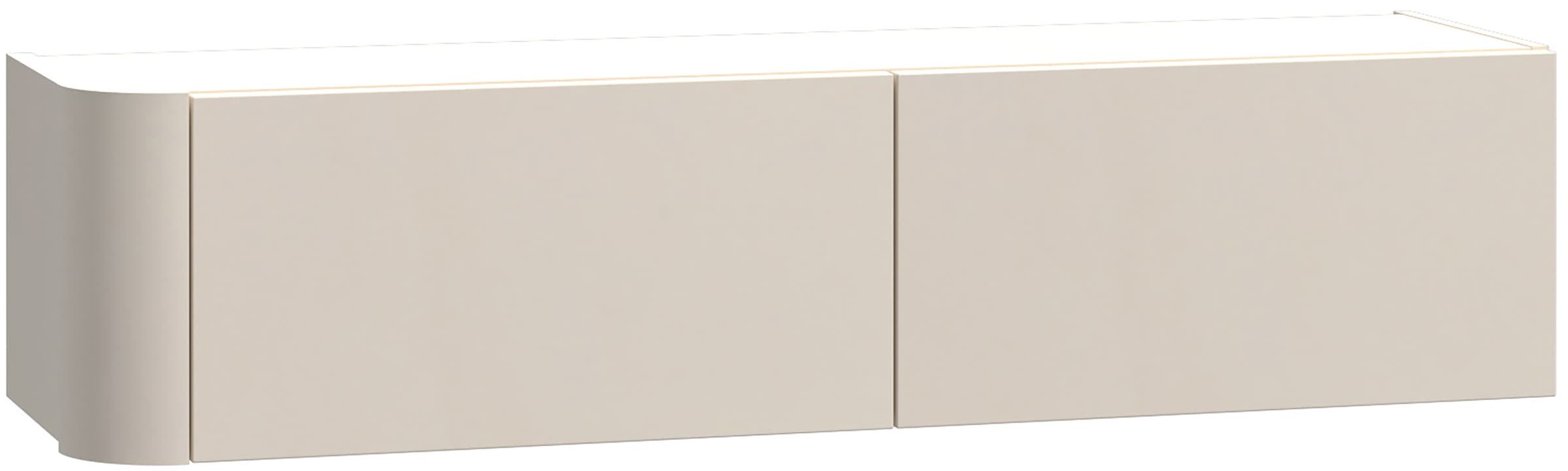 FORTE Wandregal B/H/T 128,6/30,1/34 cm, Klappen, grifflose Front günstig online kaufen