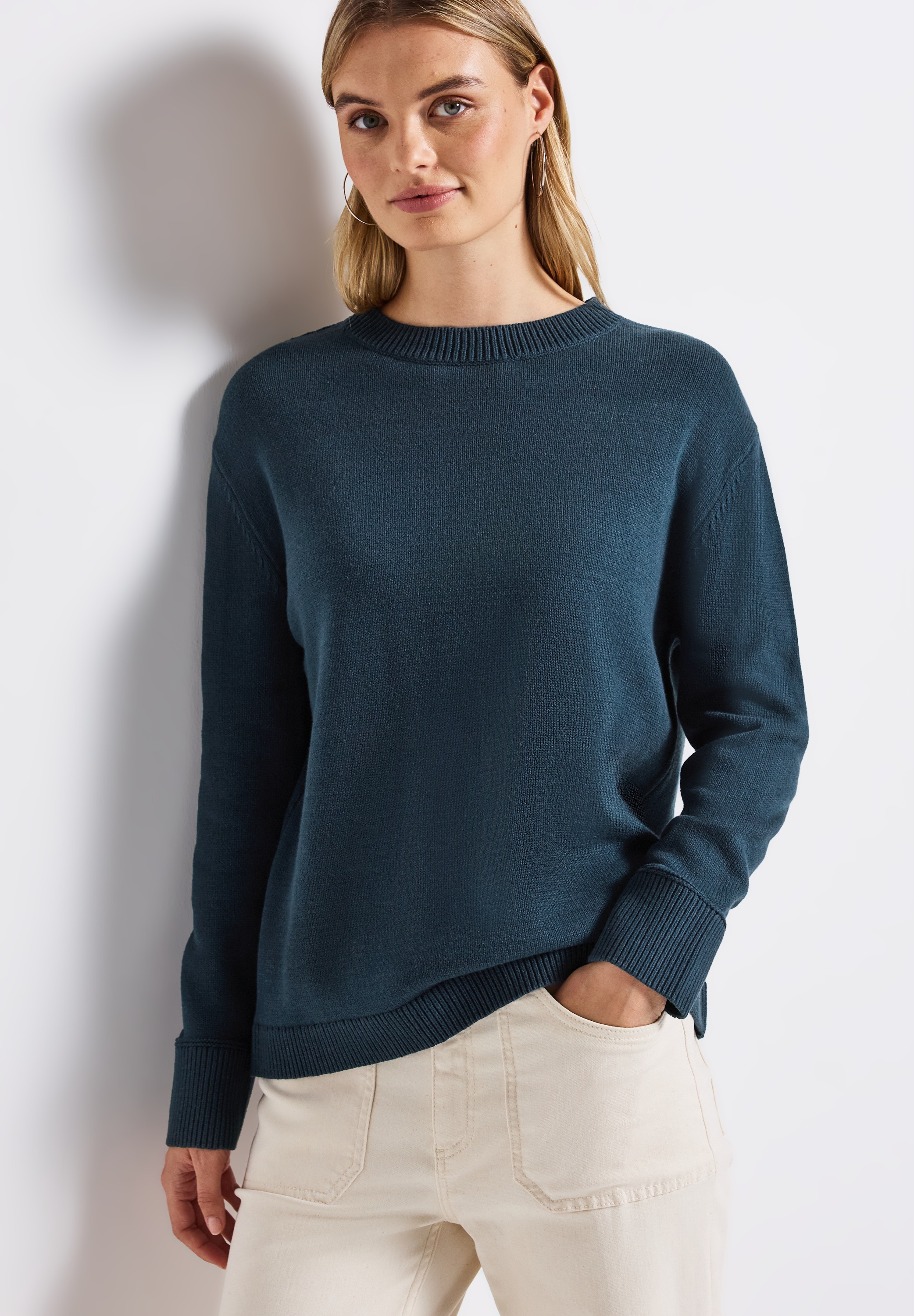 STREET ONE Strickpullover, im soften Baumwoll-Mix günstig online kaufen