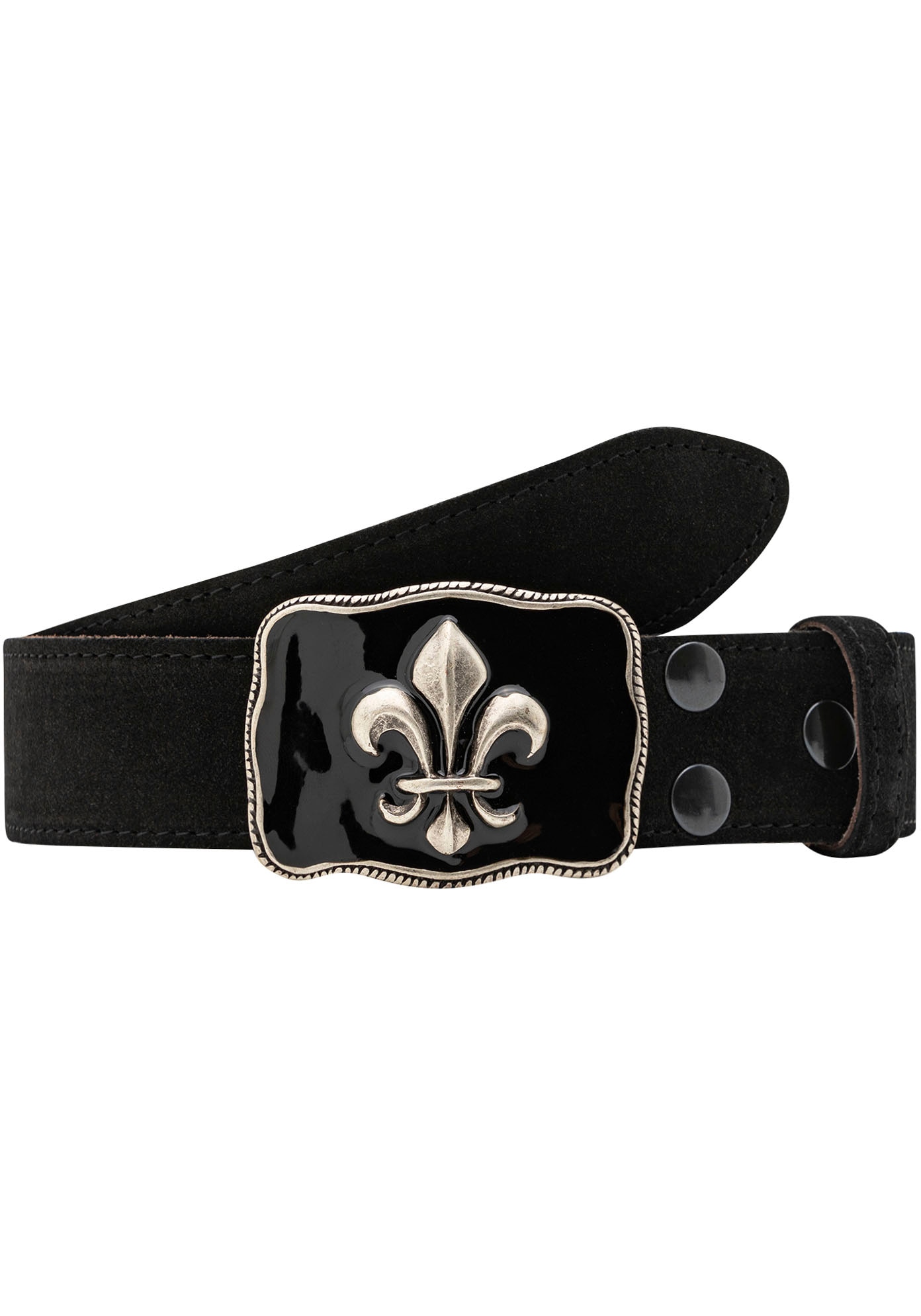 Rettungsring Gürtel Ledergürtel mit austauschbarer Schließe "Lilie Silber S günstig online kaufen