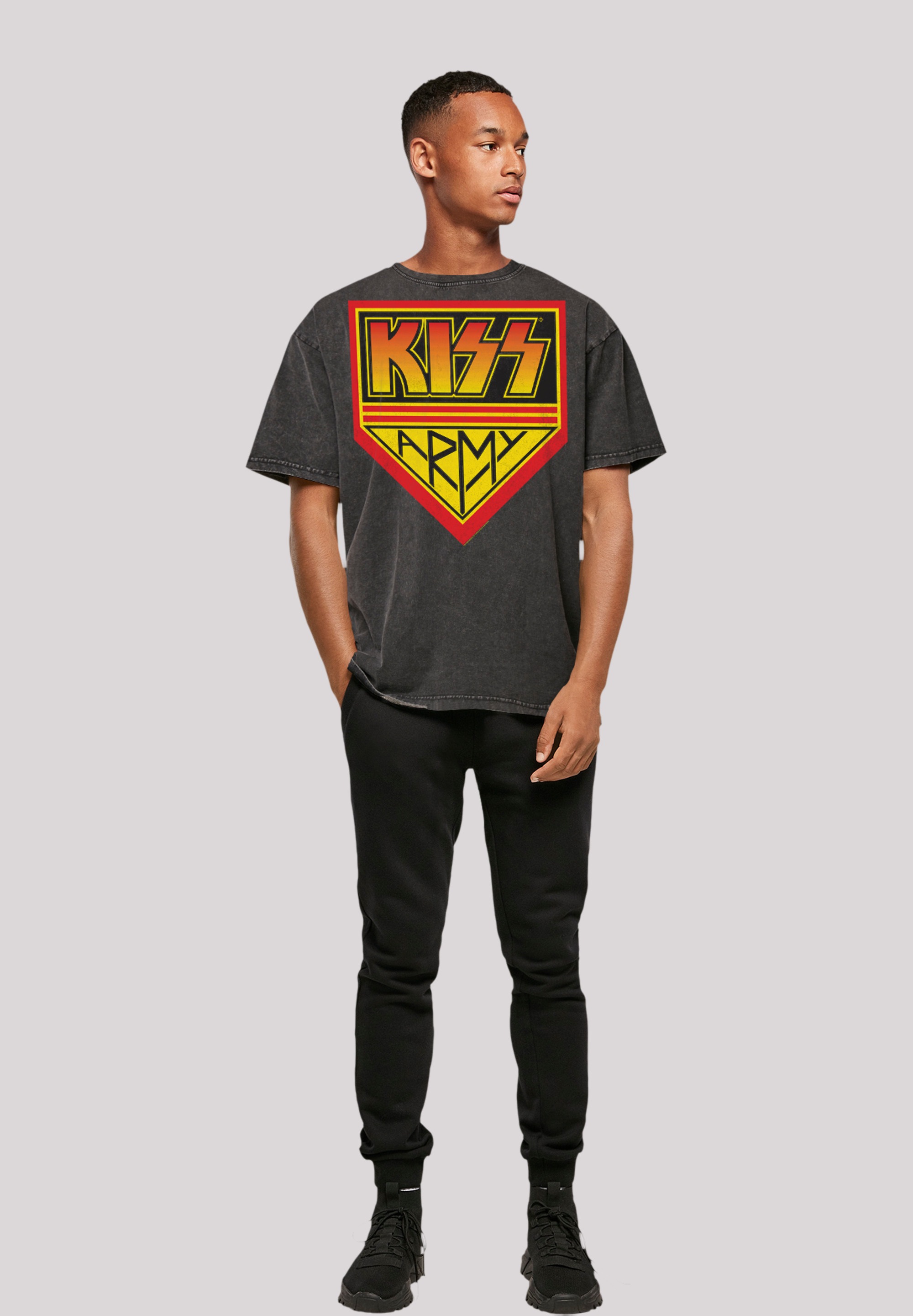 F4NT4STIC T-Shirt »Kiss Rock Band Army Logo«, Premium Qualität, Musik, By Rock Off