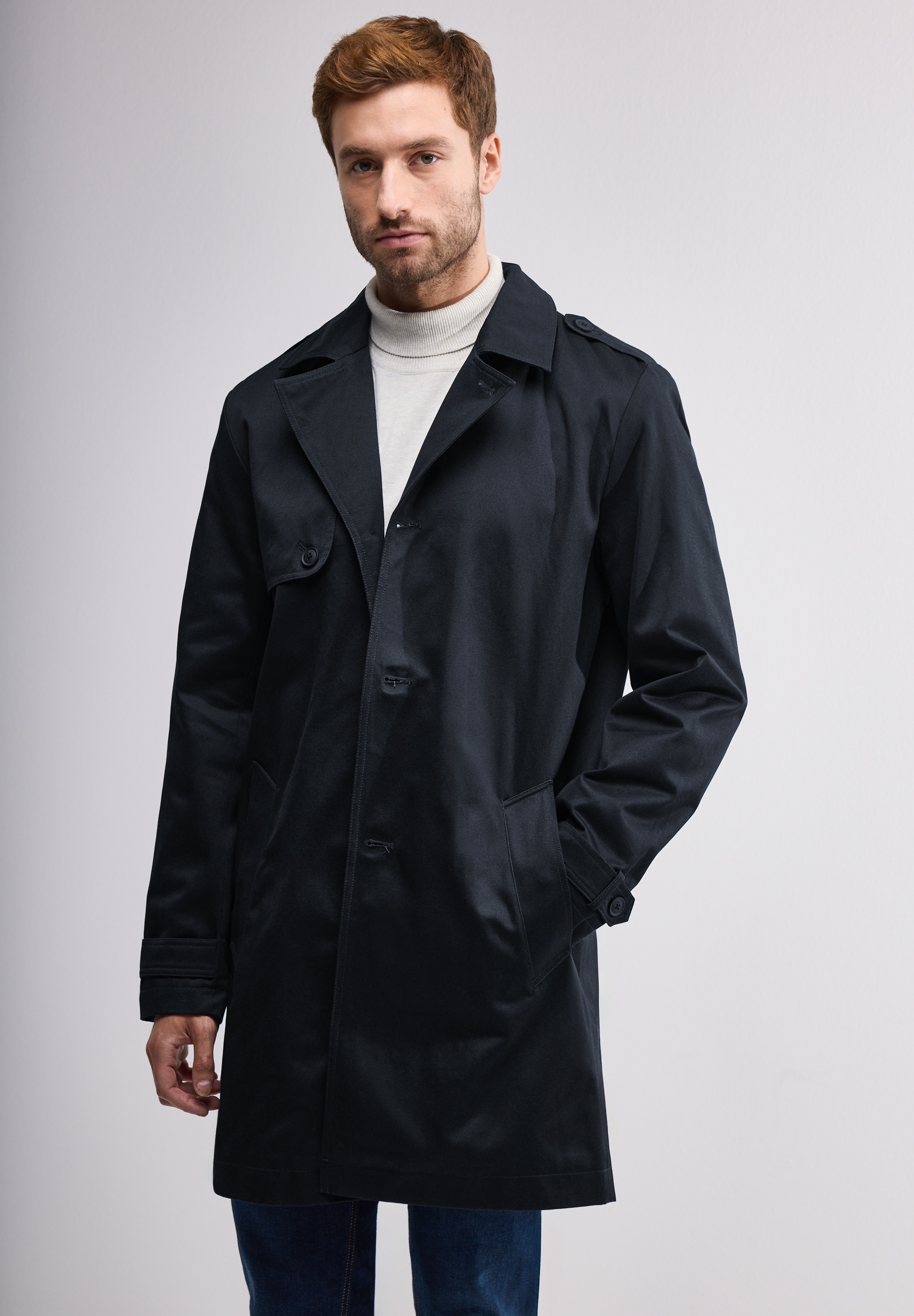 STREET ONE MEN Outdoorjacke, ohne Kapuze, mit Reverskragen