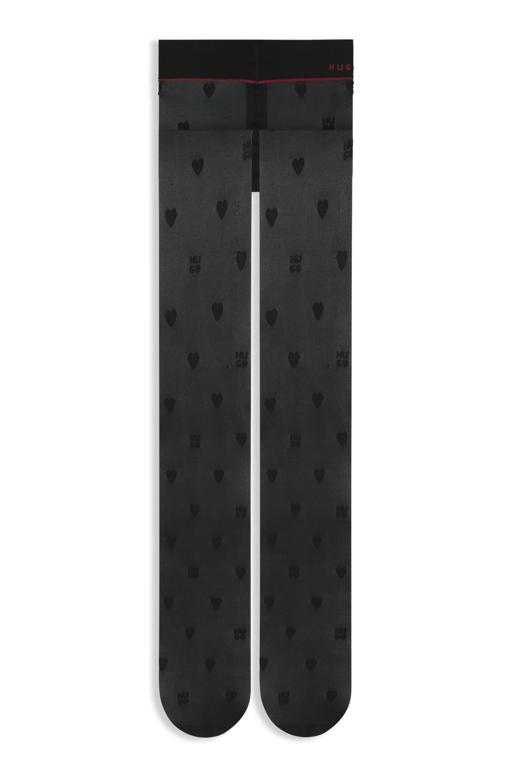 HUGO Underwear Strumpfhose "TH HEART MONO PA W" 30 DEN 1 Stk. mit Micronet-Basisstruktur, mit Herzmotiv