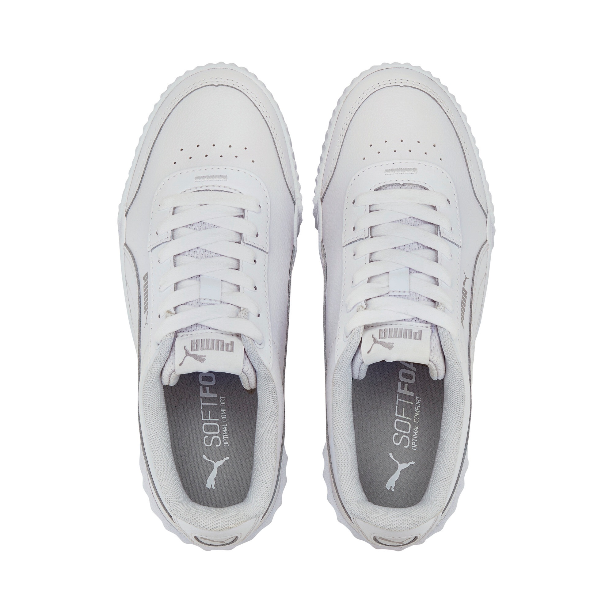 Sneaker PUMA "CARINA LIFT TW", Damen, Gr. 37, weiß (puma weiß, puma weiß), Synthetik, unifarben, Schuhe Sneaker, mit perforiertem Obermaterial, mit Gummilaufsohle, mit Schnürung 3