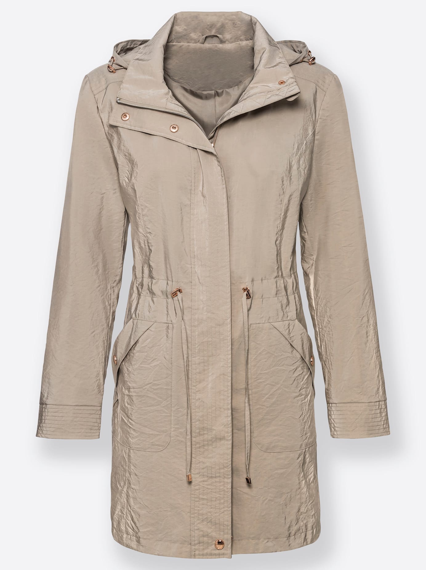 Langjacke, mit Kapuze