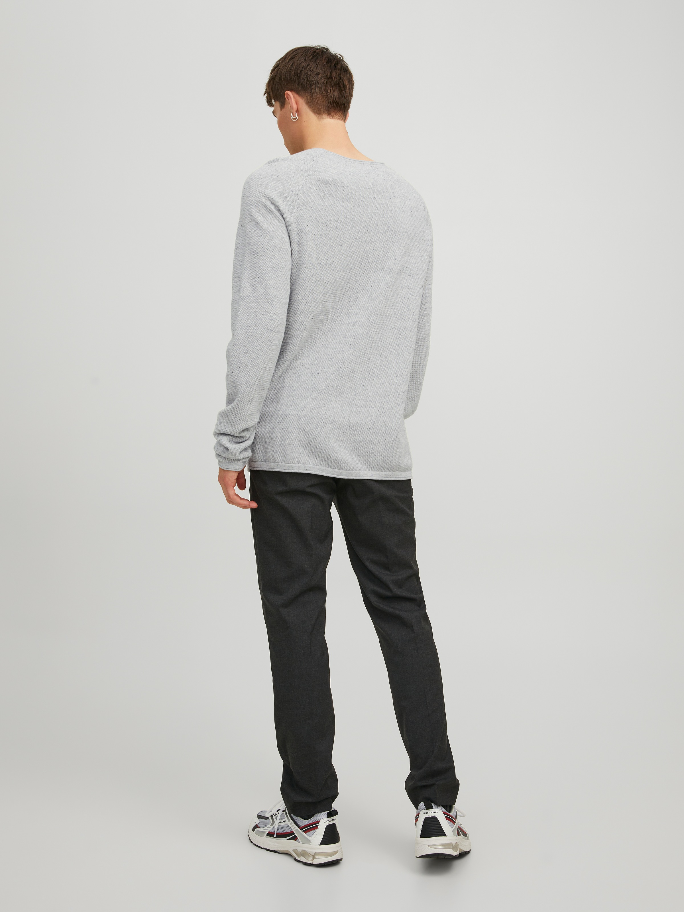 Jack & Jones Rundhalspullover »JJEHILL KNIT CREW NECK NOOS« Baumwolle, regular fit