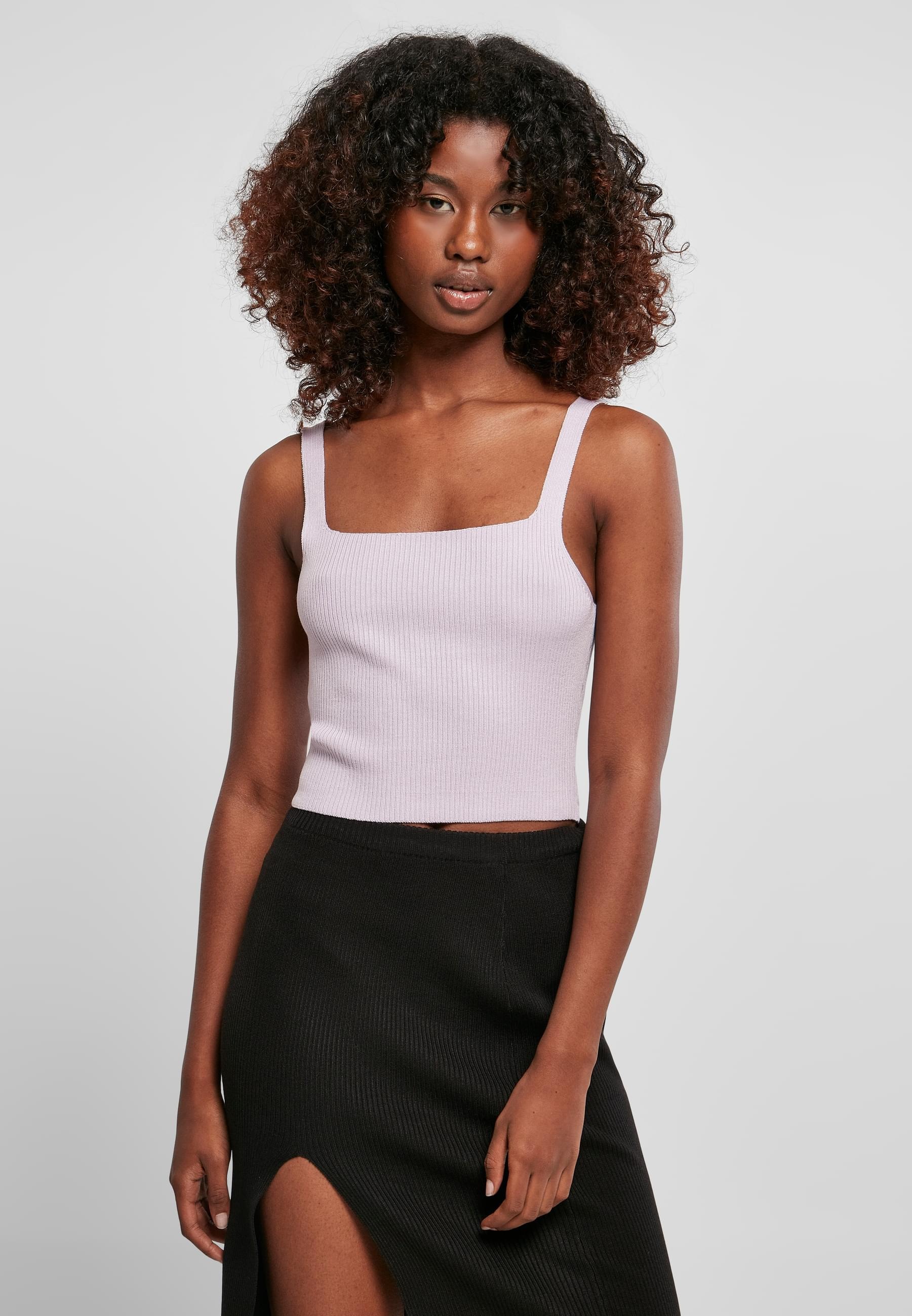 URBAN CLASSICS Muskelshirt »Urban Classics Damen Ladies Cropped Knit Top«, (1 tlg.)