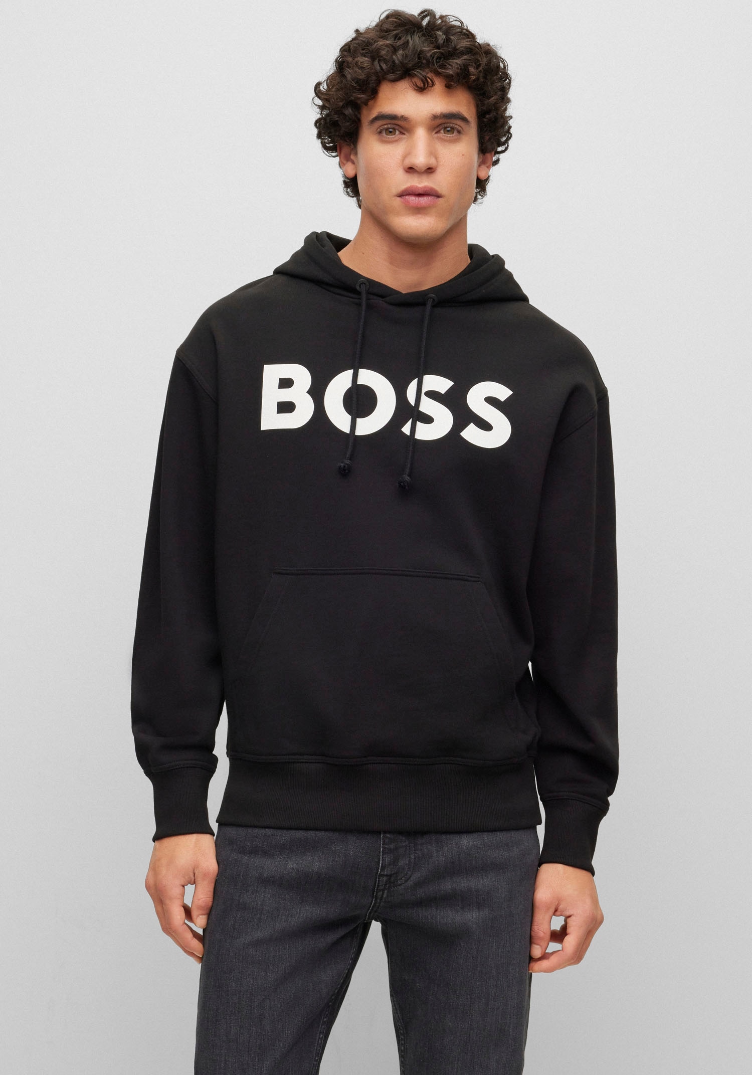 BOSS ORANGE Sweatshirt »WebasicHood«, mit weißem Logodruck