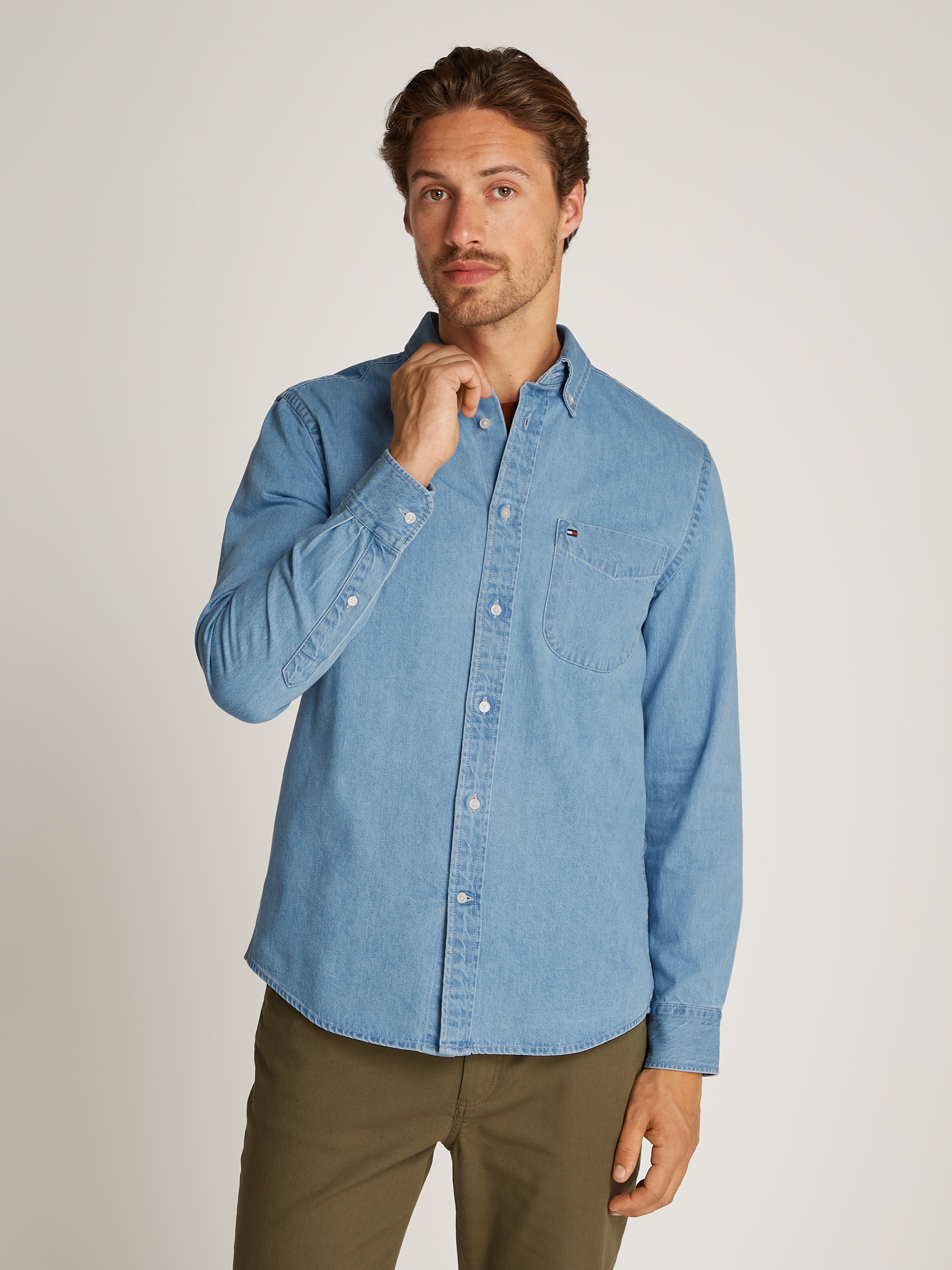 Tommy Hilfiger Jeanshemd »DENIM RF SHIRT«, mit Brusttasche