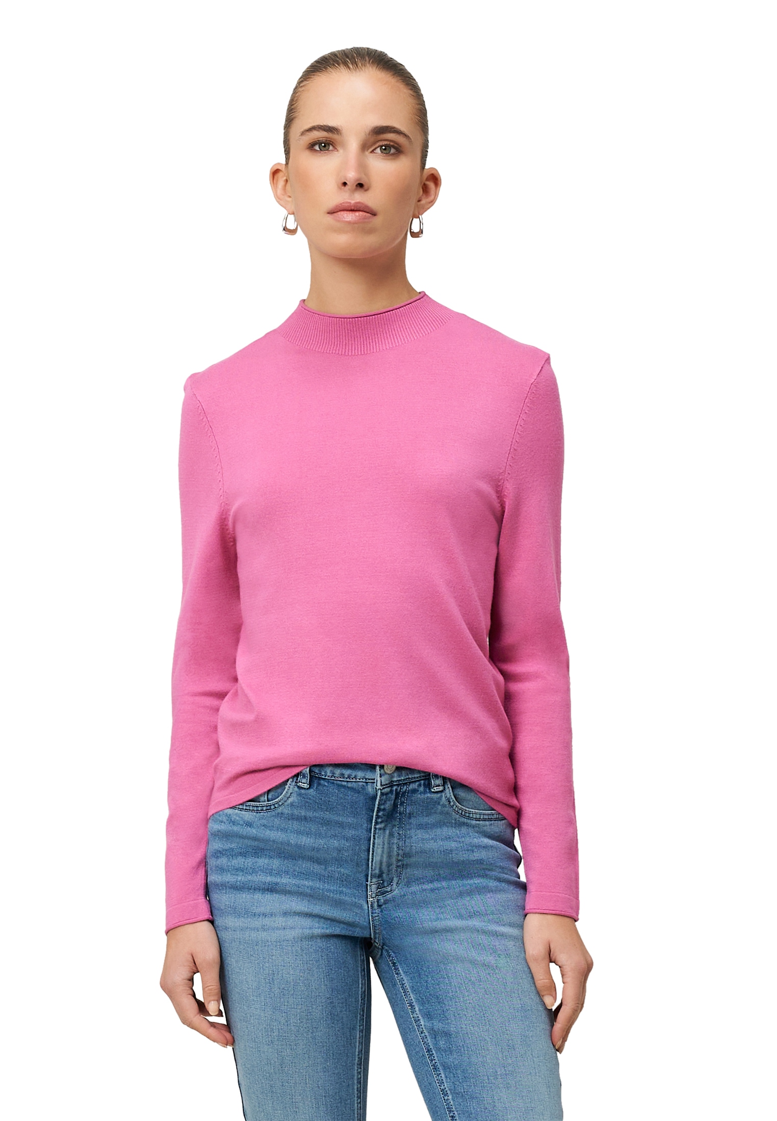Zero Strickpullover "Damen mit hohem Kragen" 1 tlg. Plain/ohne Details günstig online kaufen