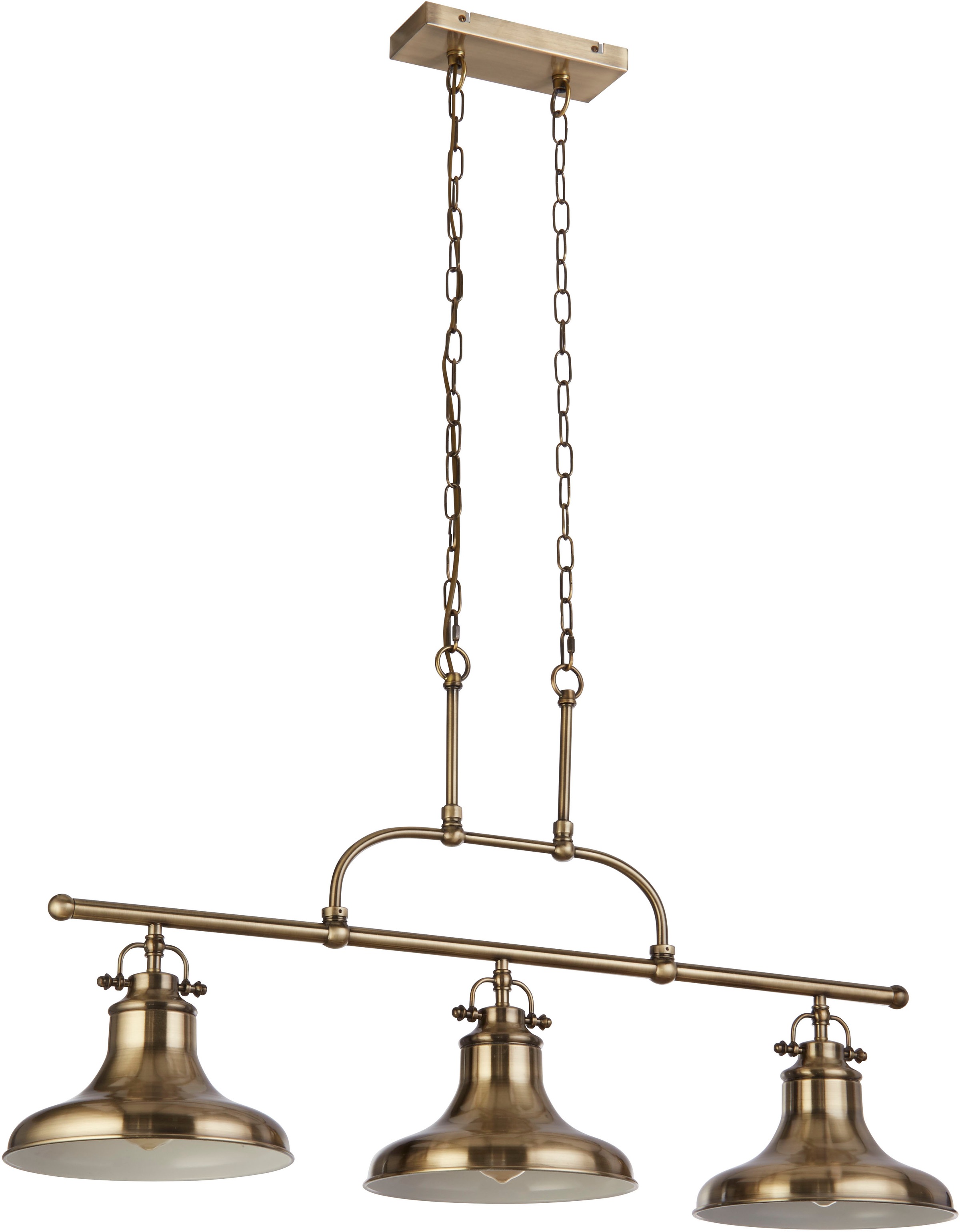 SEARCHLIGHT Hängeleuchte "Hängeleuchte Dallas, 3-flammig", antikmessing, 3, H: 50cm, 1 Stk., Leuchten, Industrielle Optik, Hängeleuchte