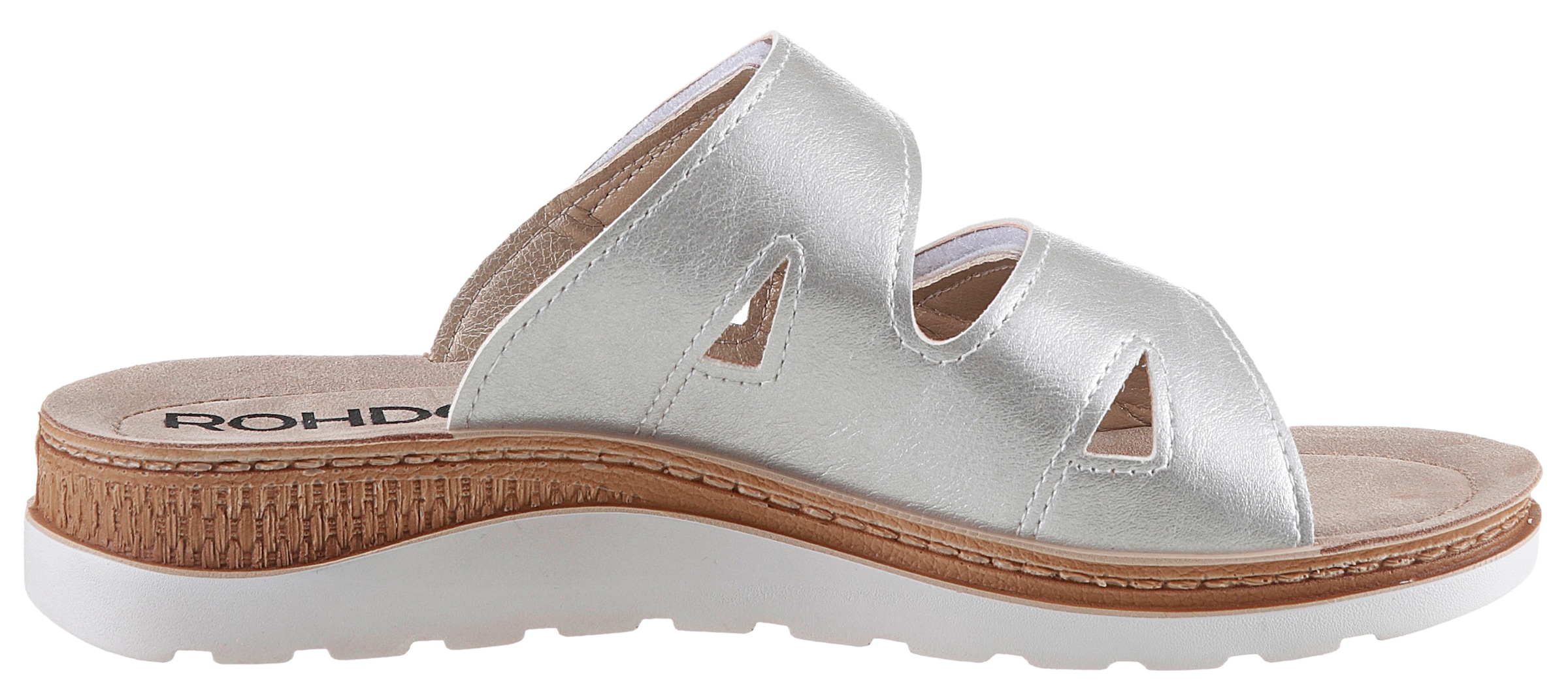 Rohde Pantolette »Baviera«, Keilabsatz, Sommerschuh, Schlappen mit Logo-Emblem