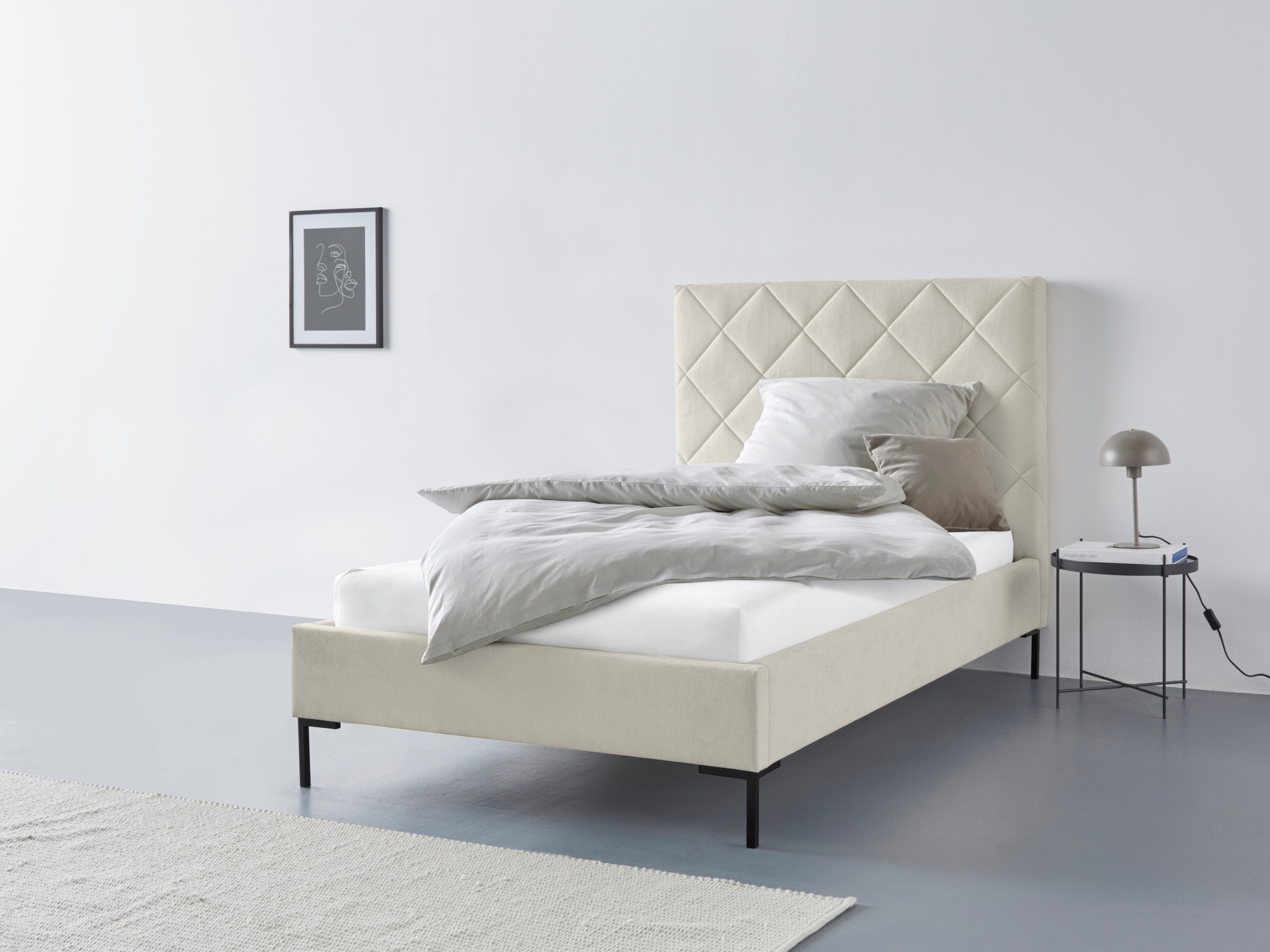 Home affaire Polsterbett "Charlott" Modernes Polsterbett mit oder ohne Latt günstig online kaufen