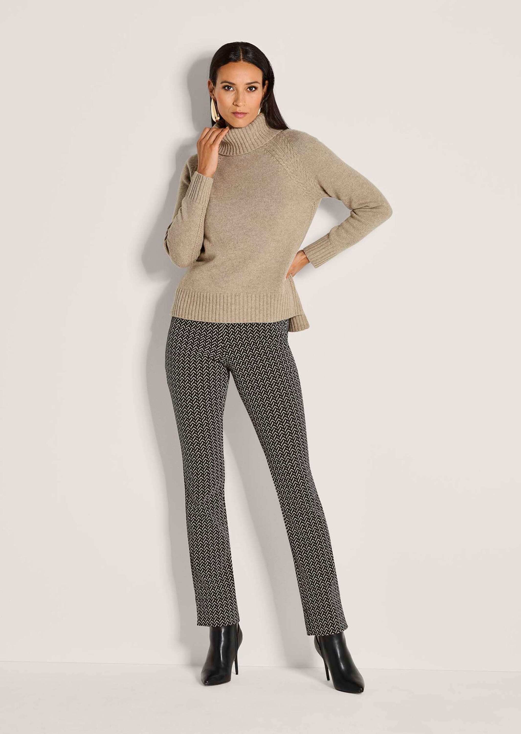 MADELEINE Longpullover "Strickpullover Schlichter Kaschmirpullover mit Roll günstig online kaufen