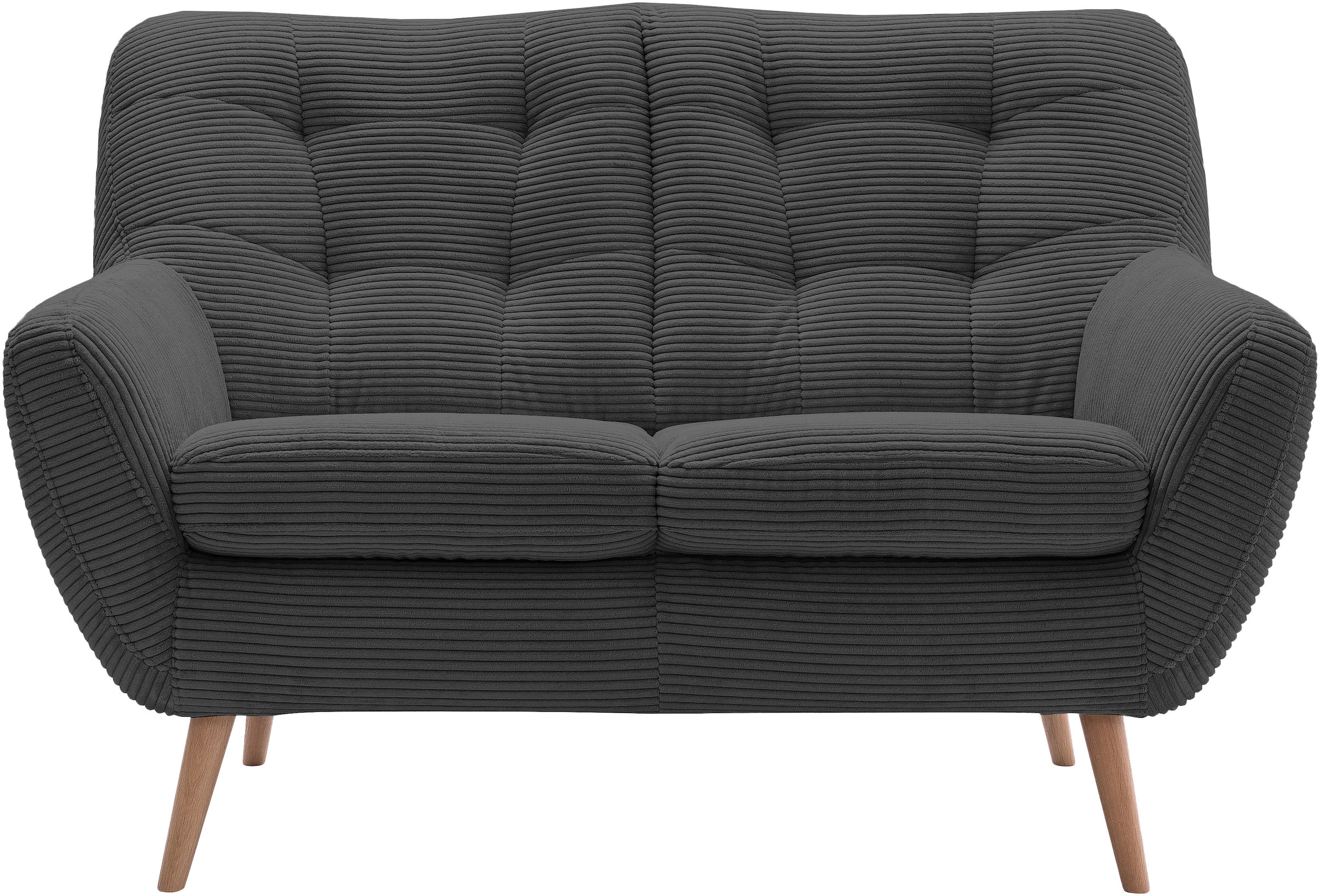 exxpo - sofa fashion 2-Sitzer "Scandi, bequem, aufwendige Rückenpolsterung günstig online kaufen