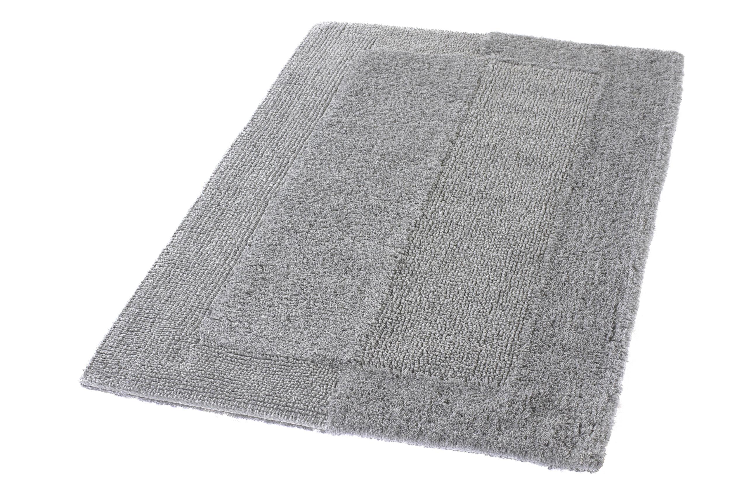 Kleine Wolke "Havanna, Badvorleger, Badezimmer Teppich" Höhe 16 mm fußbodenheizungsgeeignet Badteppich, Uni Farben, Hoch-Tief Effekt, mit Bordüre