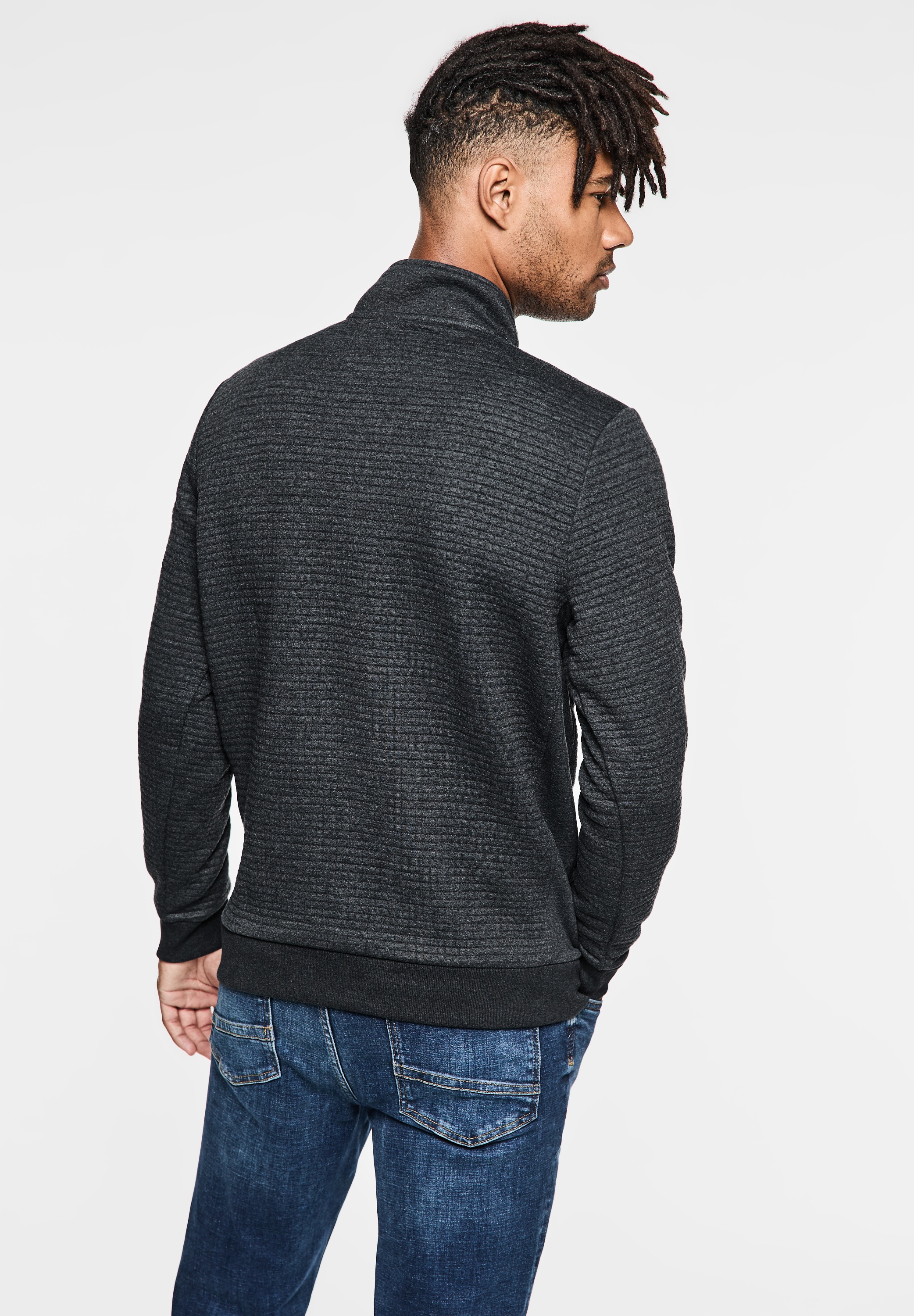 STREET ONE MEN Sweatshirt, mit Stehkragen
