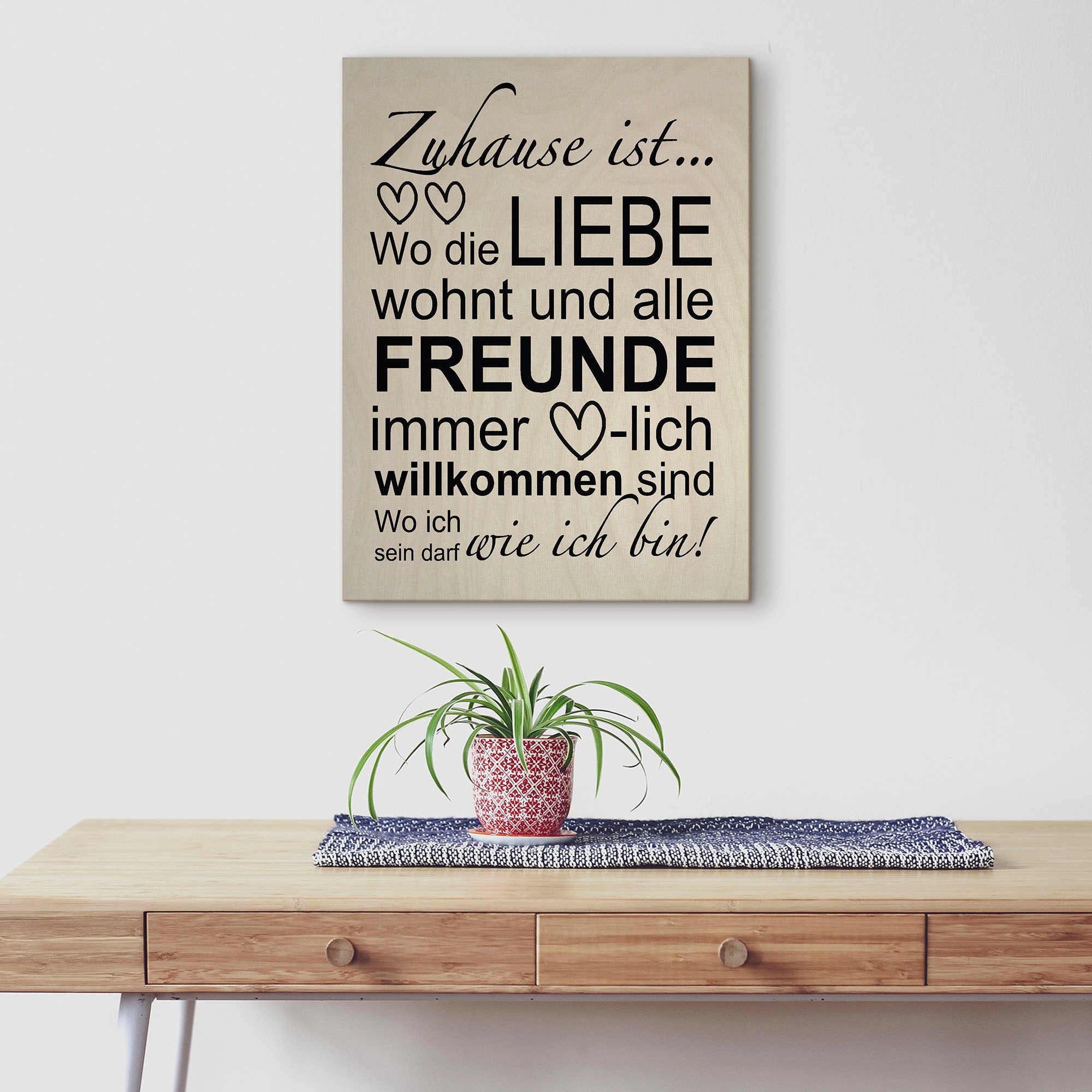 Artland Holzbild »Wo die Liebe wohnt«, Sprüche & Texte, (1 St.) bestellen |  BAUR