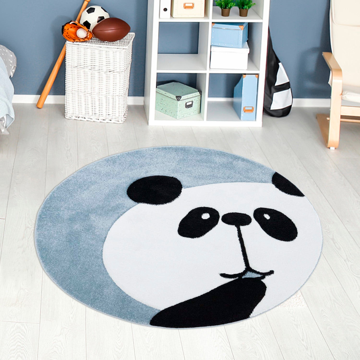 Carpet City Kinderteppich »Bueno auf Pflegeleicht Kids Spielteppich, | Weicher BAUR Panda-Bär, rund, 3D-Effekt, 1389«, Rechnung Flor