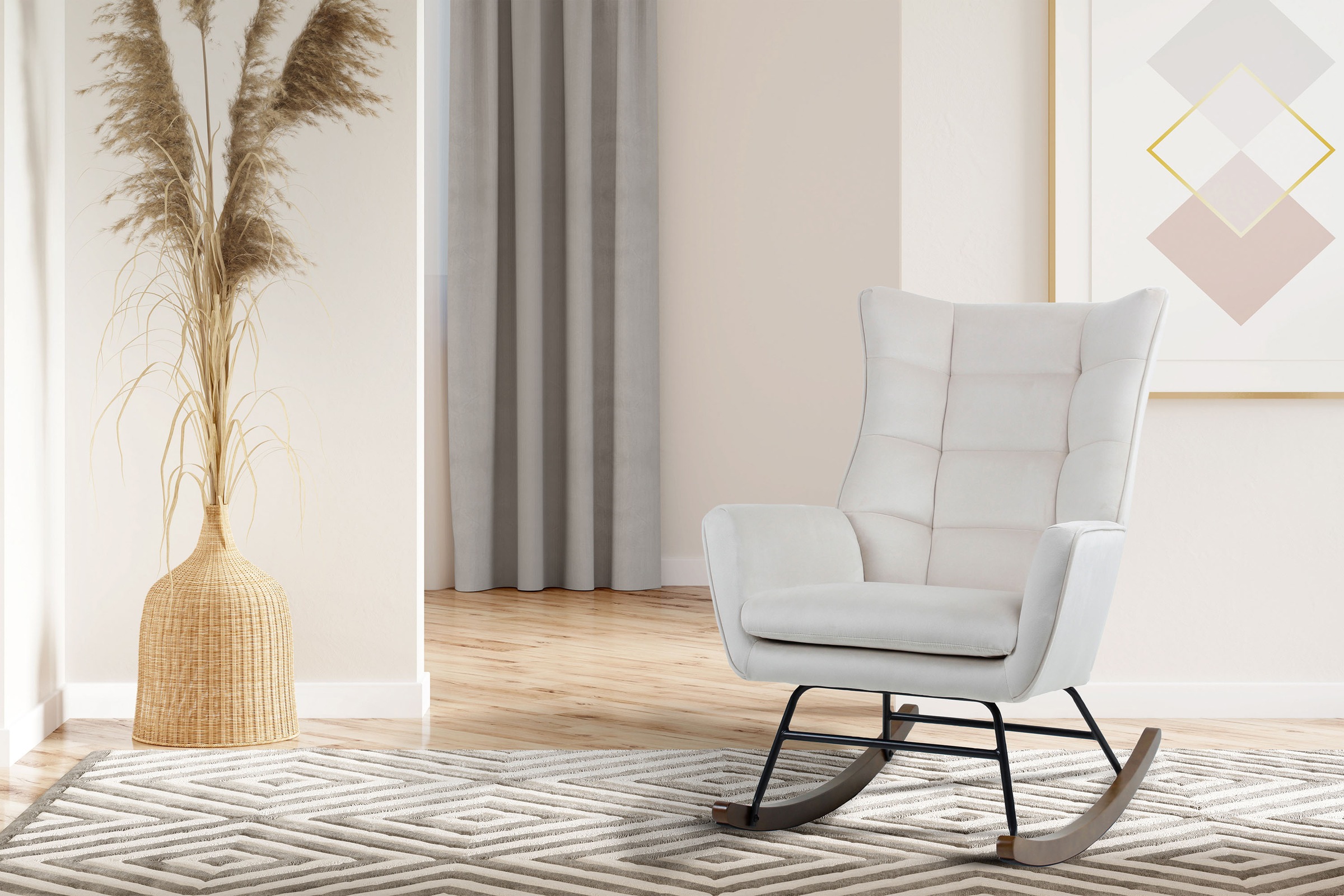 Kayoom Schaukelstuhl "Bryana 125, Relaxstuhl zum Schaukeln, Metallgestell m günstig online kaufen