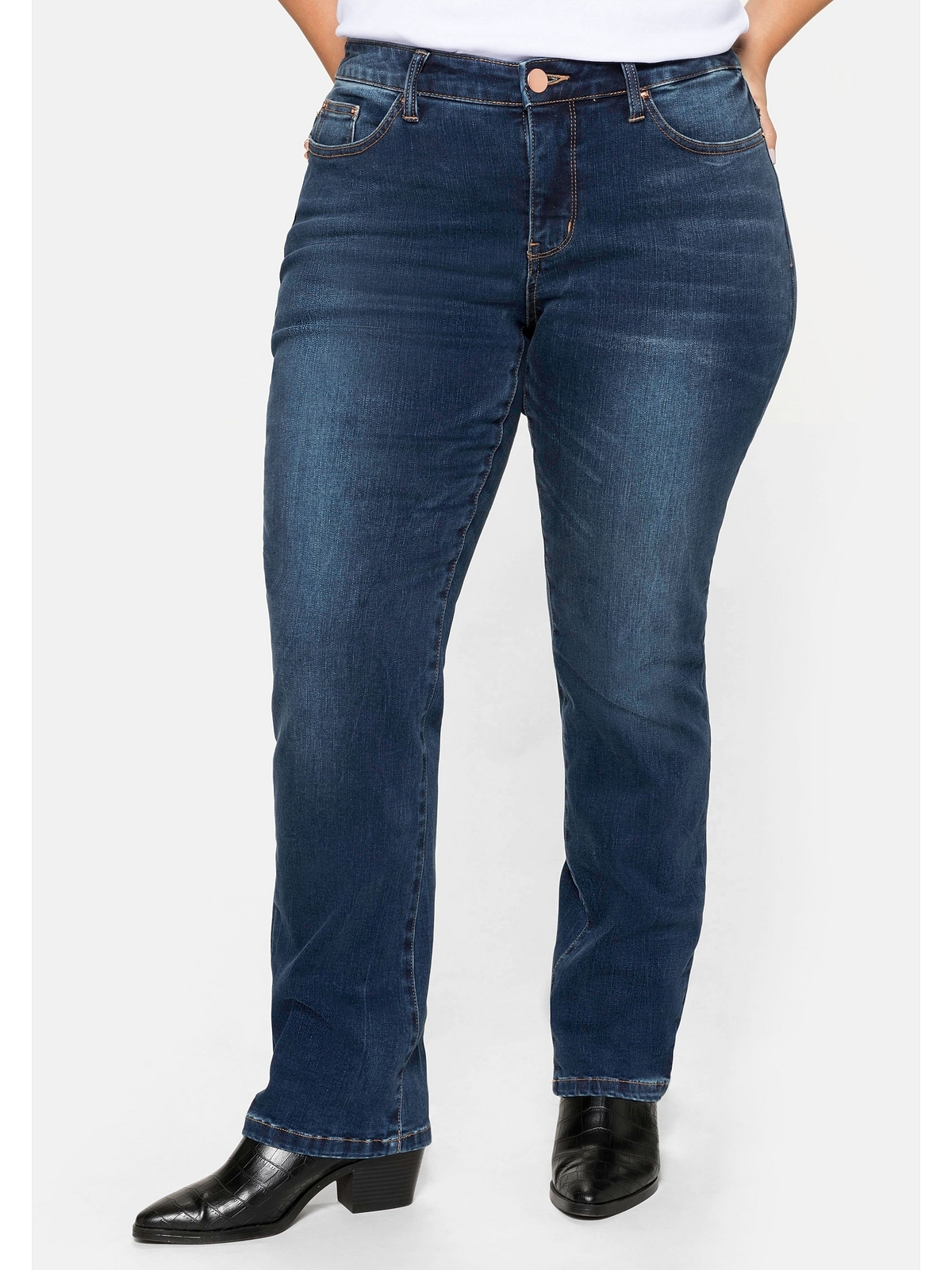 Sheego Gerade Jeans »Große Größen«, mit bestellen | Bodyforming-Effekt für BAUR