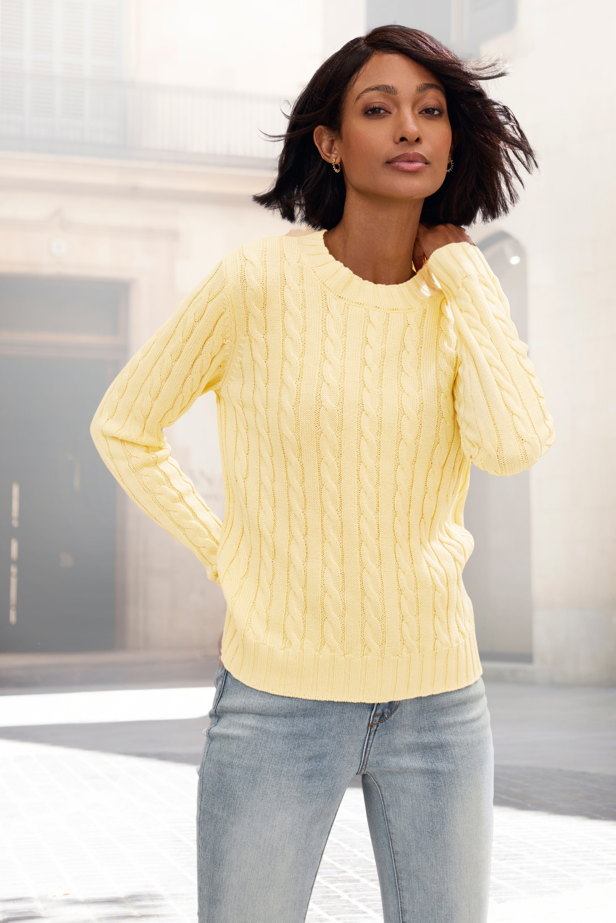 LASCANA Rundhalspullover günstig online kaufen