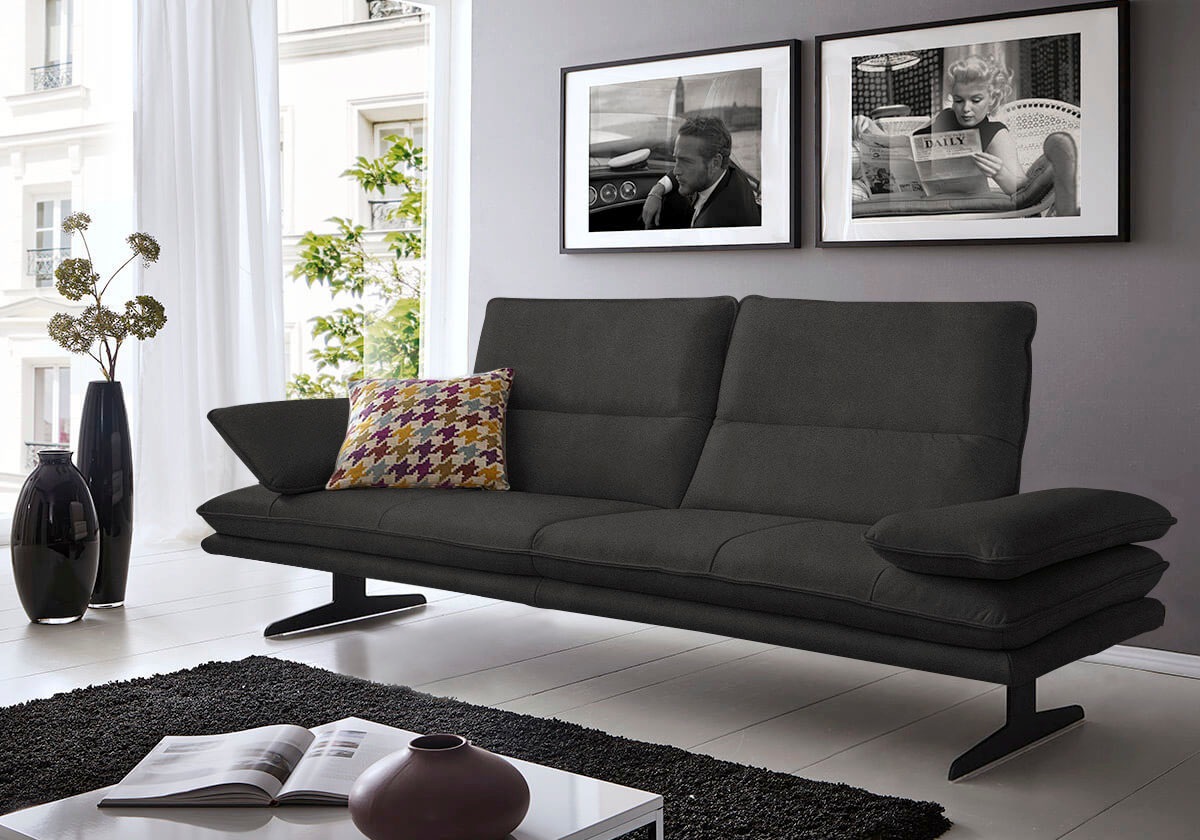 Thumbnail - W.SCHILLIG 2,5-Sitzer "broadway, Designsofa mit tollem Sitzkomfort", Sitztiefenverstellung, Kopfteil- & Seitenteilverste...