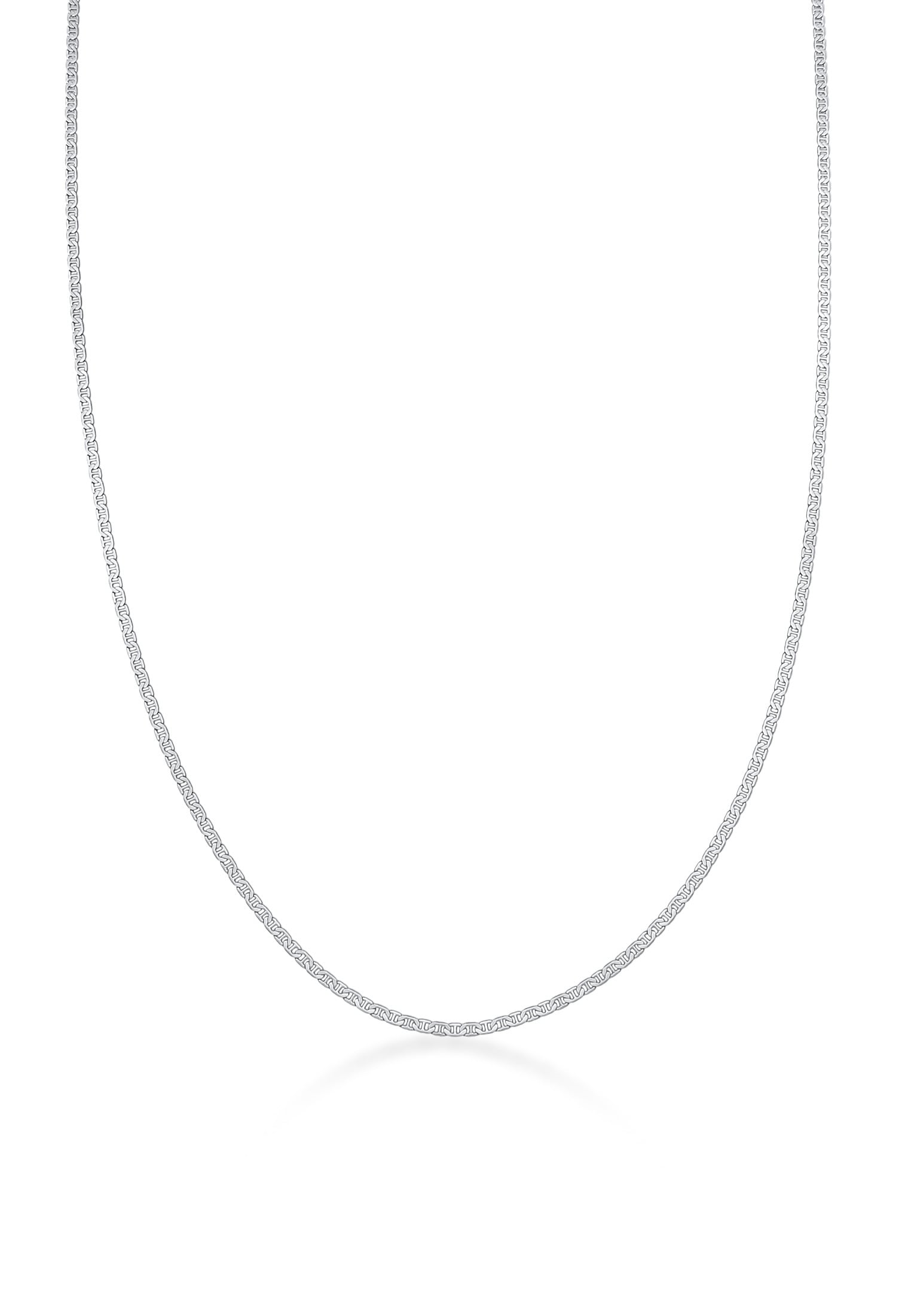 "Silberkette KUZZOI ""Halskette Herren Stäbchenpanzerkette Basic 925 Silber"" Gr. 55, silber, Halsketten, Herren, ohne Stein, Silber 925