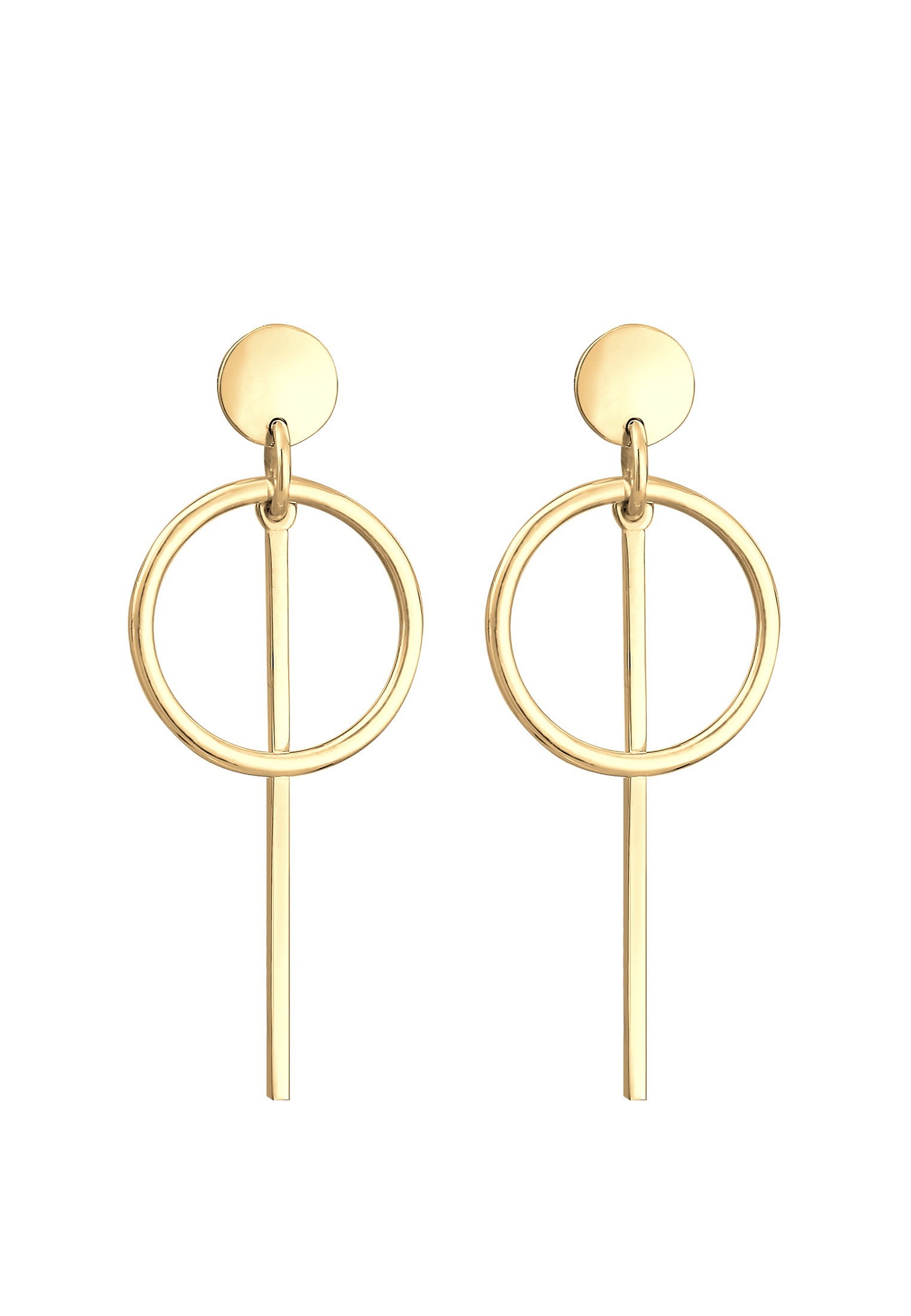 Elli Paar Ohrhänger »Hänger Plättchen Kreis Basic 925 Silber«