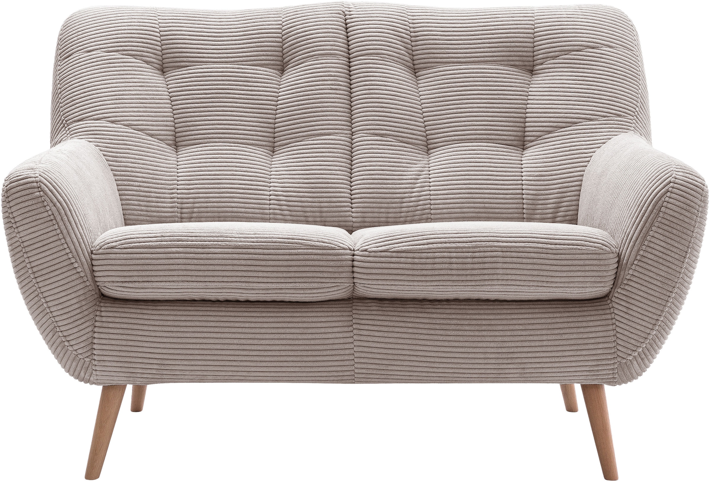 exxpo - sofa fashion 2-Sitzer "Scandi, bequem, aufwendige Rückenpolsterung günstig online kaufen