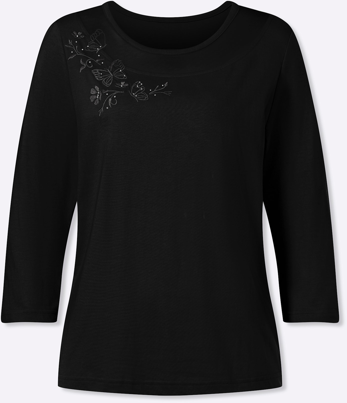 Thumbnail - Lady 3/4-Arm-Shirt "Rundhals-Shirt" 1 tlg.