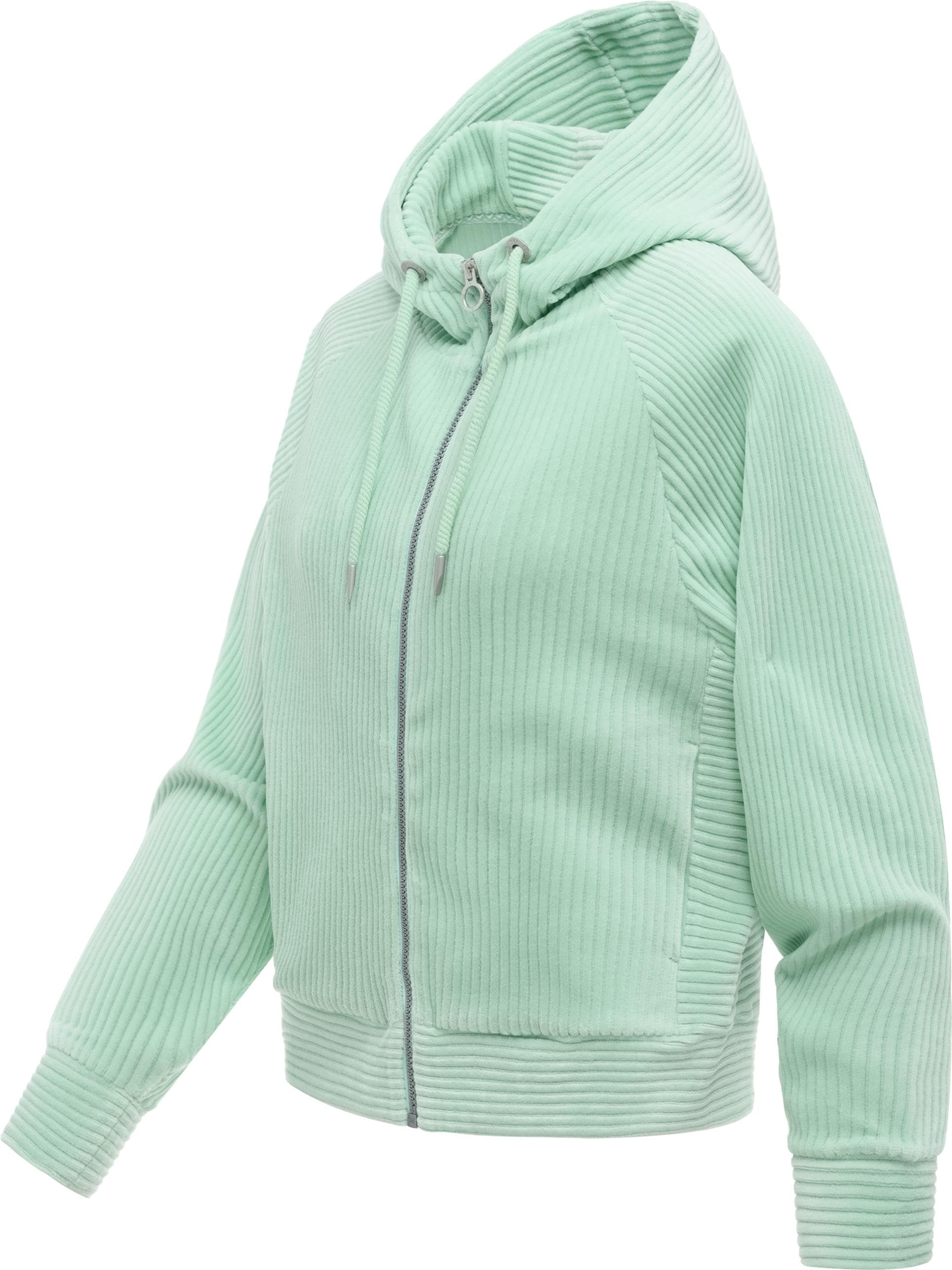 Ragwear Sweatjacke »Corduly Cordy« Freizeitjacke Zip-Hoodie aus weichem Kord in Samt-Haptik