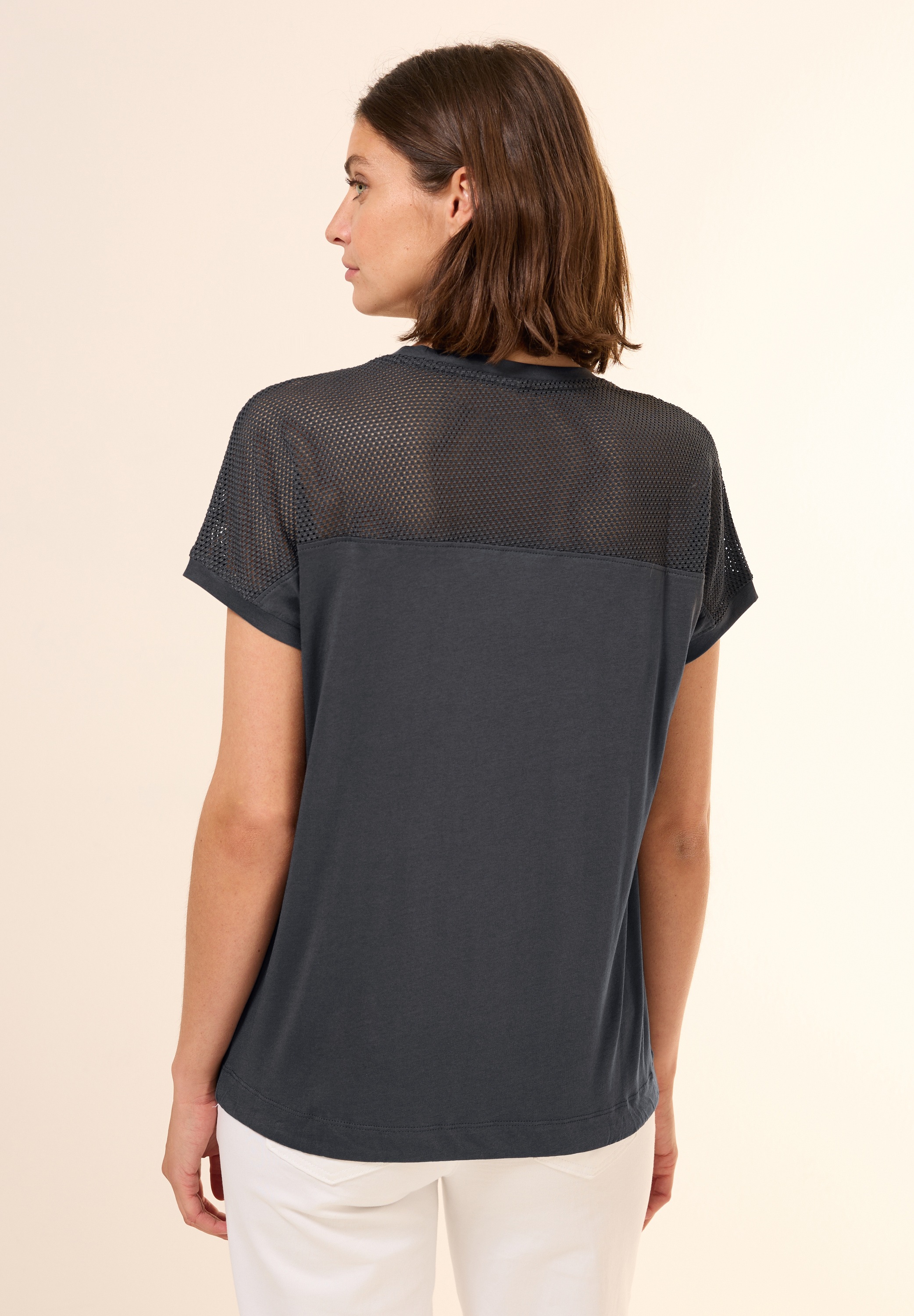 Cecil T-Shirt, mit Meshdetail günstig online kaufen