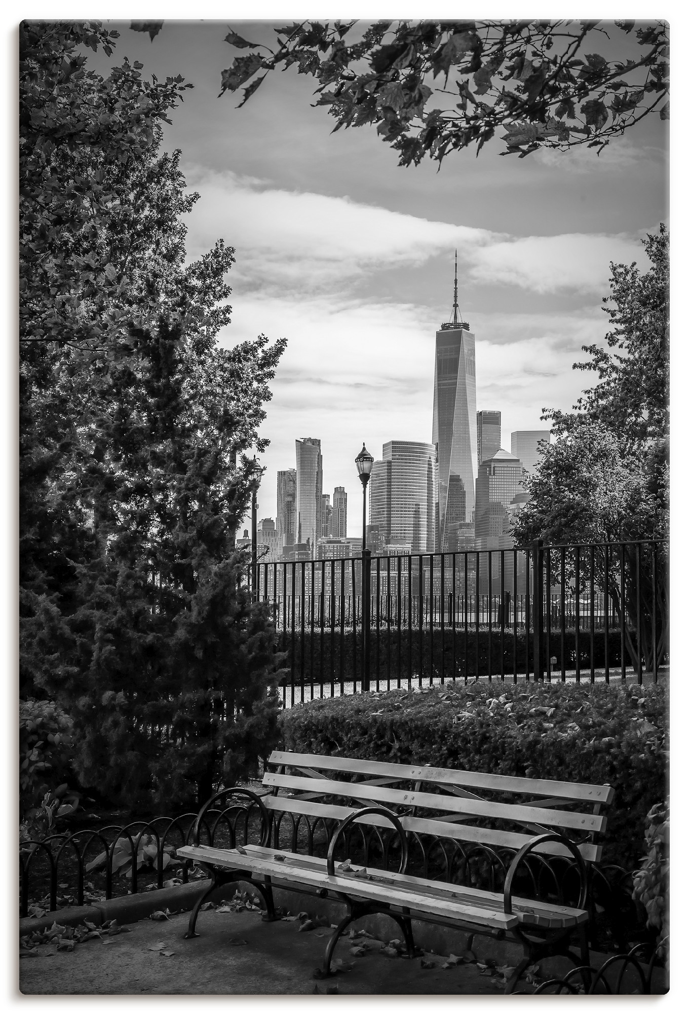 Artland Wandbild "Urbaner Rückzugsort mit NYC-Skyline" 1 Stk. tlg. als Alubild, Leinwandbild, Poster, Wandaufkleber in verschied. Größen