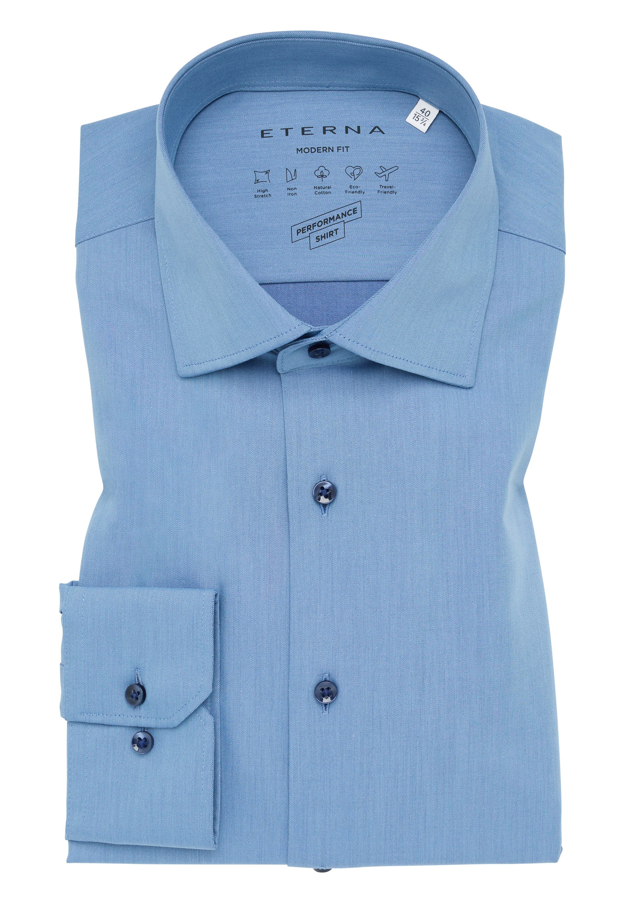 Eterna Langarmhemd »MODERN FIT«, NON IRON (bügelfrei)