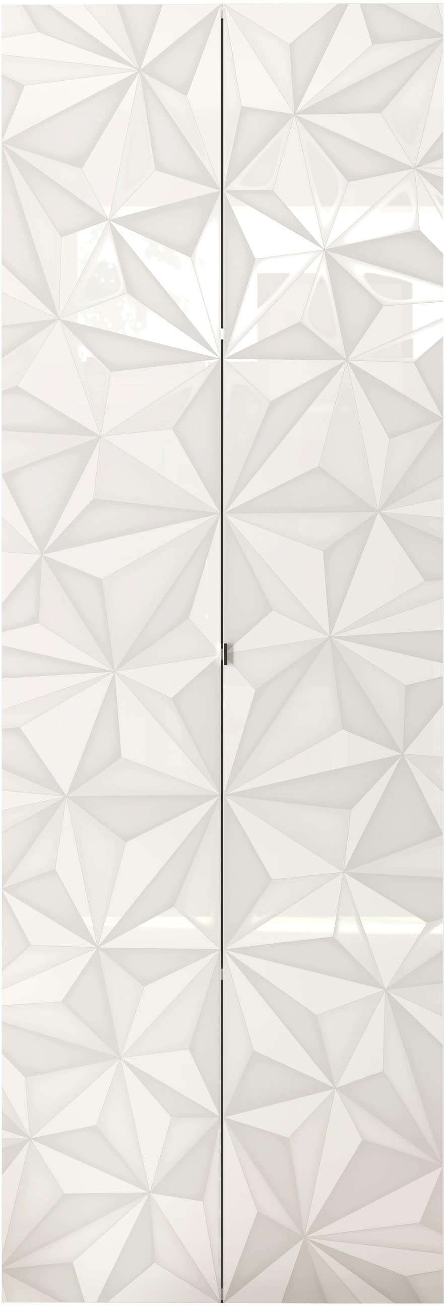 Home affaire Aktenschrank "Prisma, Breite 63 cm, Höhe 184 cm, 2 Türen (3 Einlegeböden)" Büroschrank, Mehrzweckschrank, Front mit Siebdruck