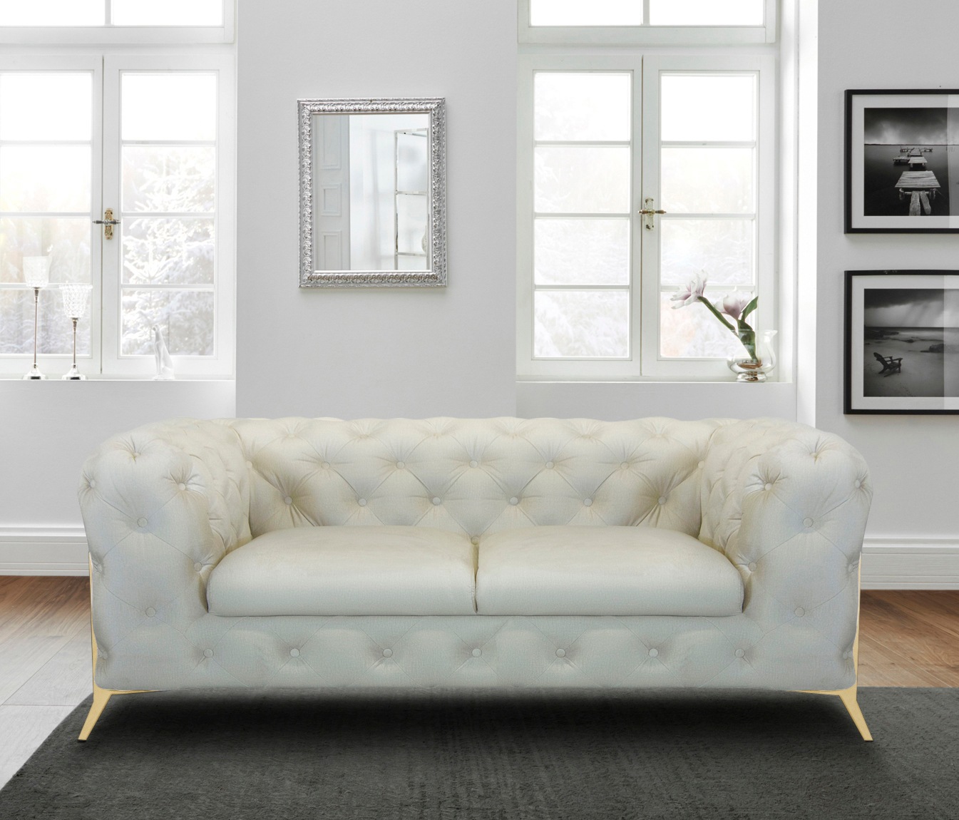 Home affaire Chesterfield-Sofa "Amaury" aufwändige Knopfheftung, moderne Ch günstig online kaufen