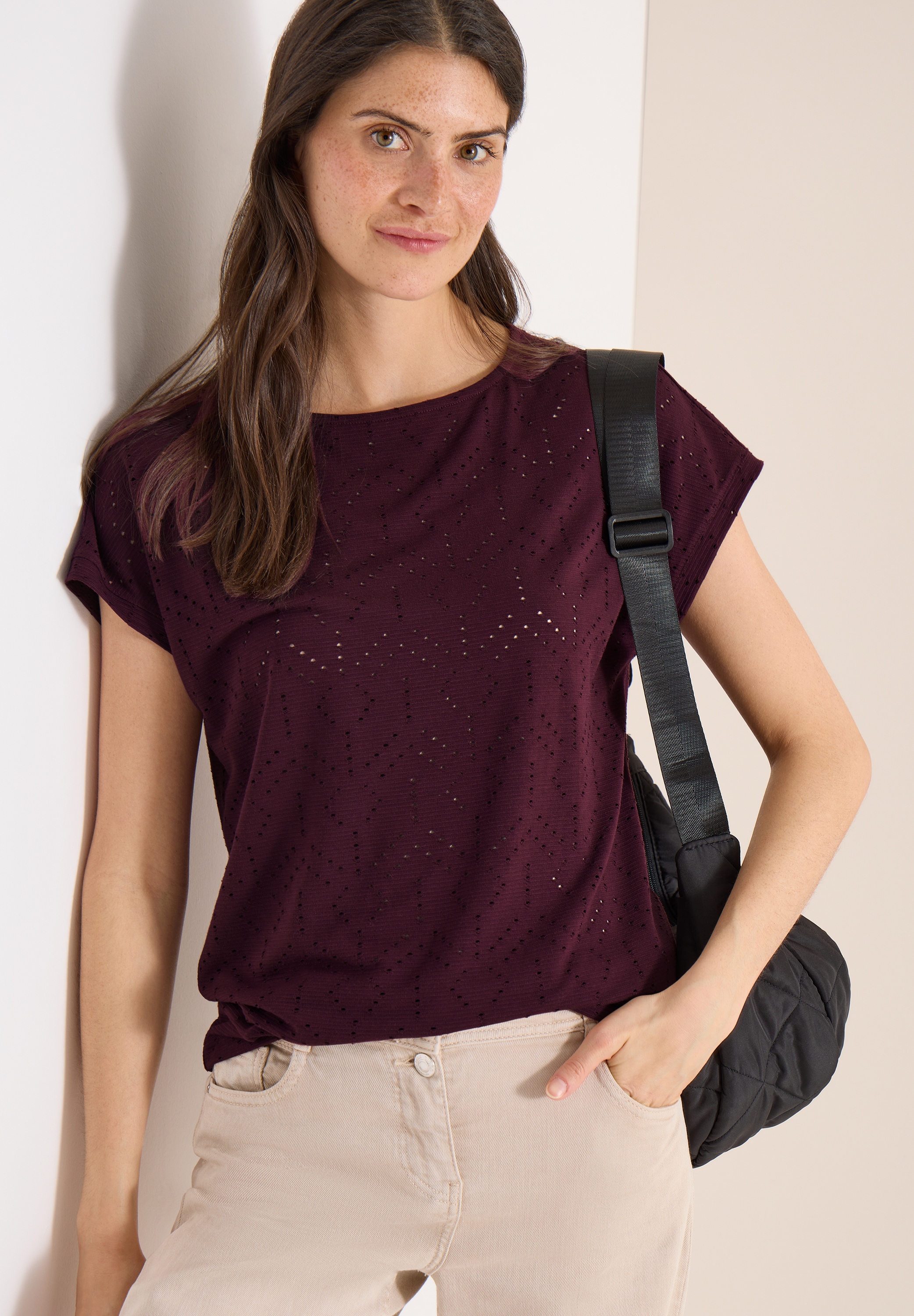 Cecil T-Shirt mit U-Boot-Ausschnitt günstig online kaufen