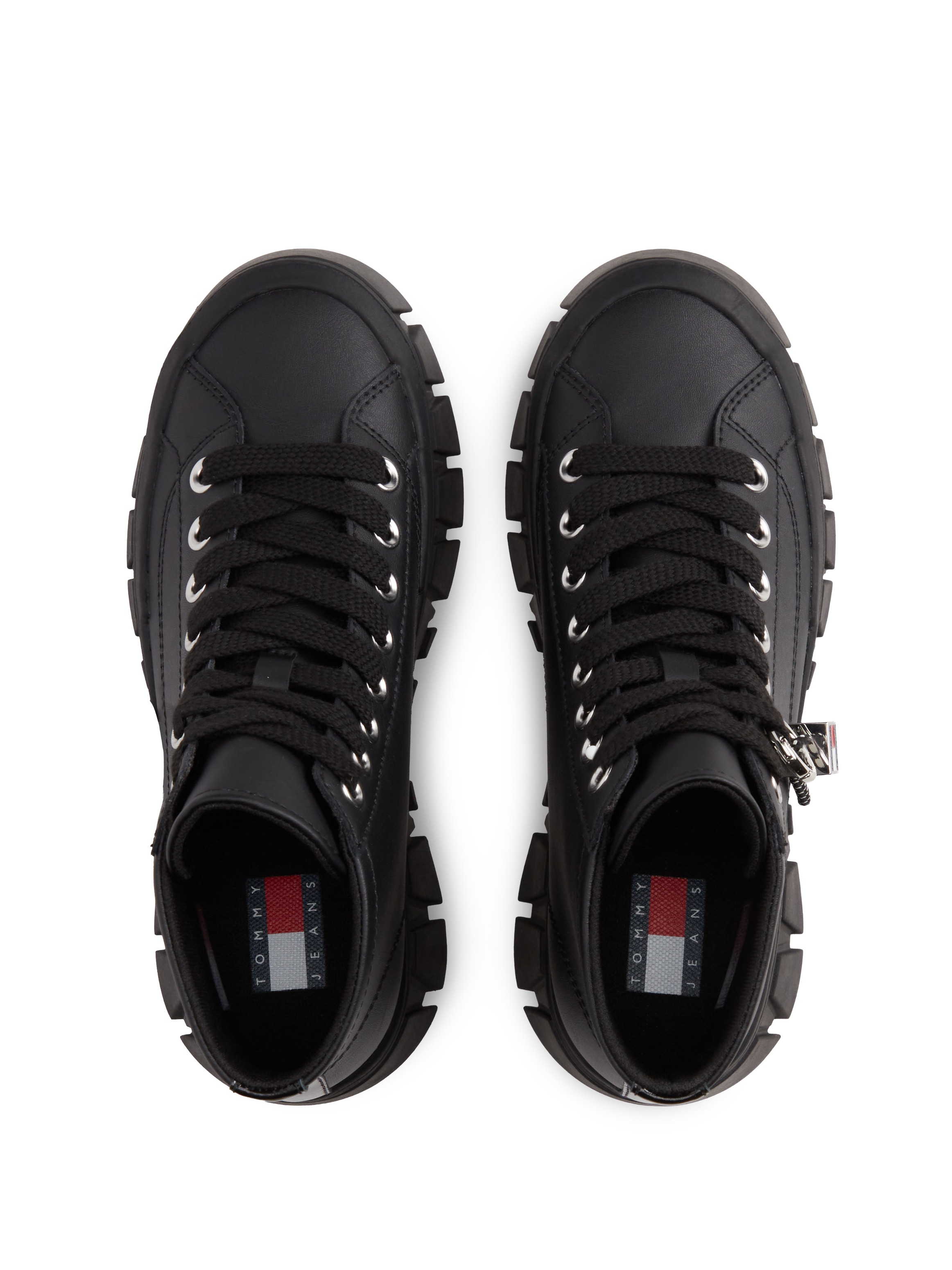 Tommy Jeans Plateausneaker »TJW PLATFORM SNEAKER LEATHER MC«  Schnürboots mit trendigem Charm