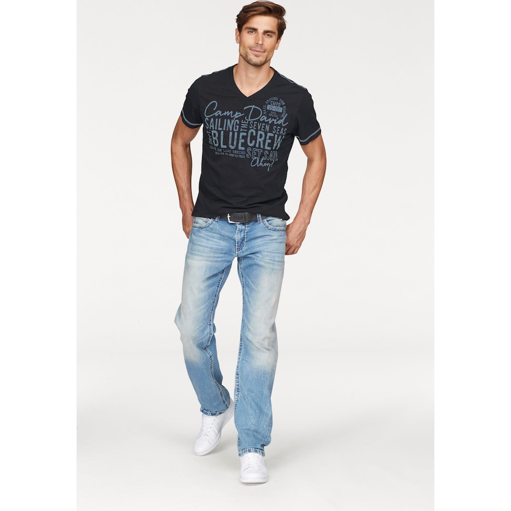 CAMP DAVID Loose-fit-Jeans, mit markanten Nähten und Stretch