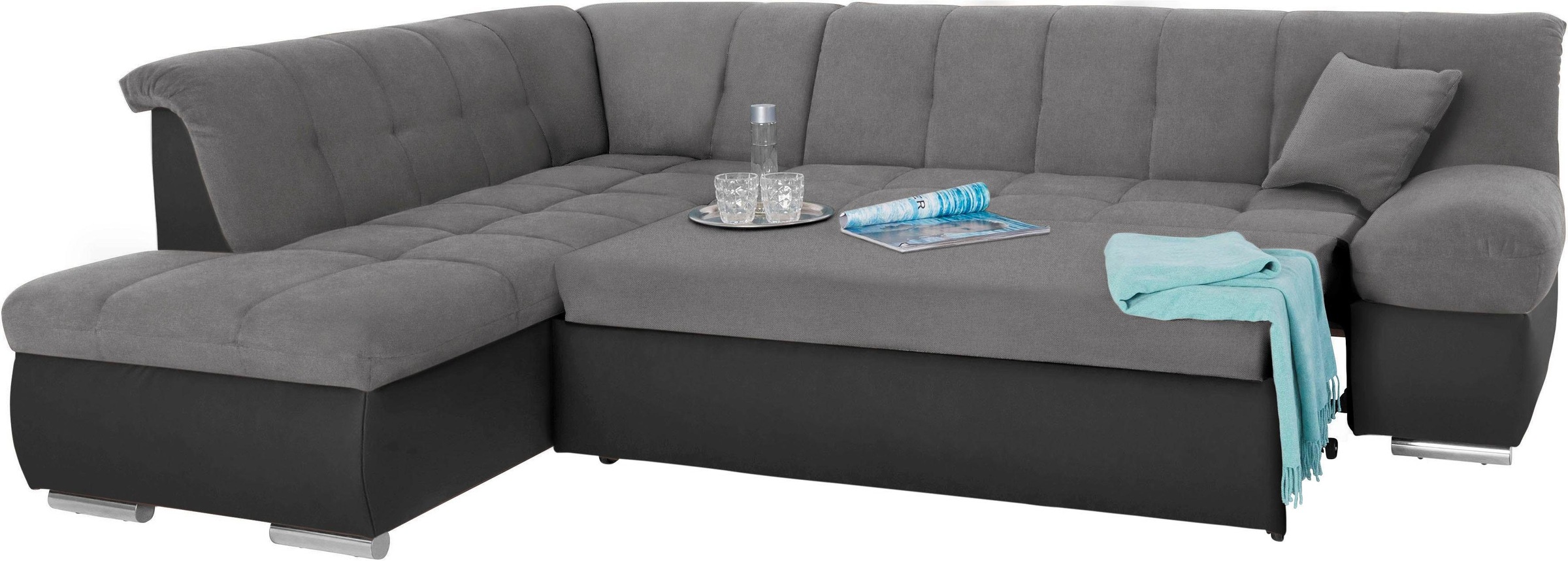 Thumbnail - DOMO collection "Mona L-Form bequem und komfortabel, Breite 271cm, L-Form" wahlweise mit Bett- und Armlehnfunktion