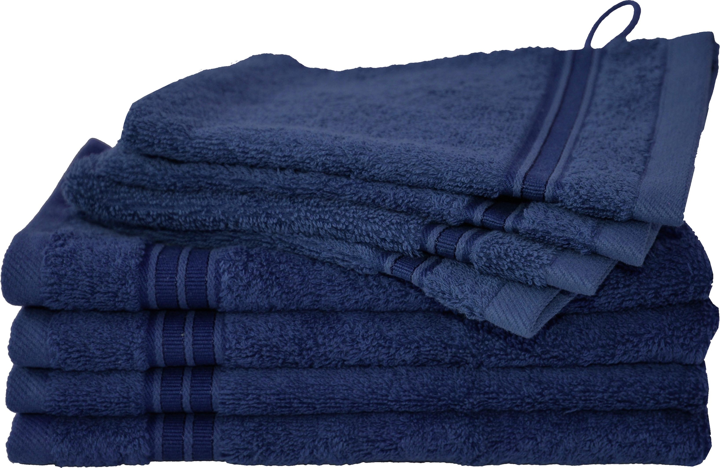 Dyckhoff Handtuch Set "Siena" Set 8 Stk. Walkfrottier in tollen Unifarben