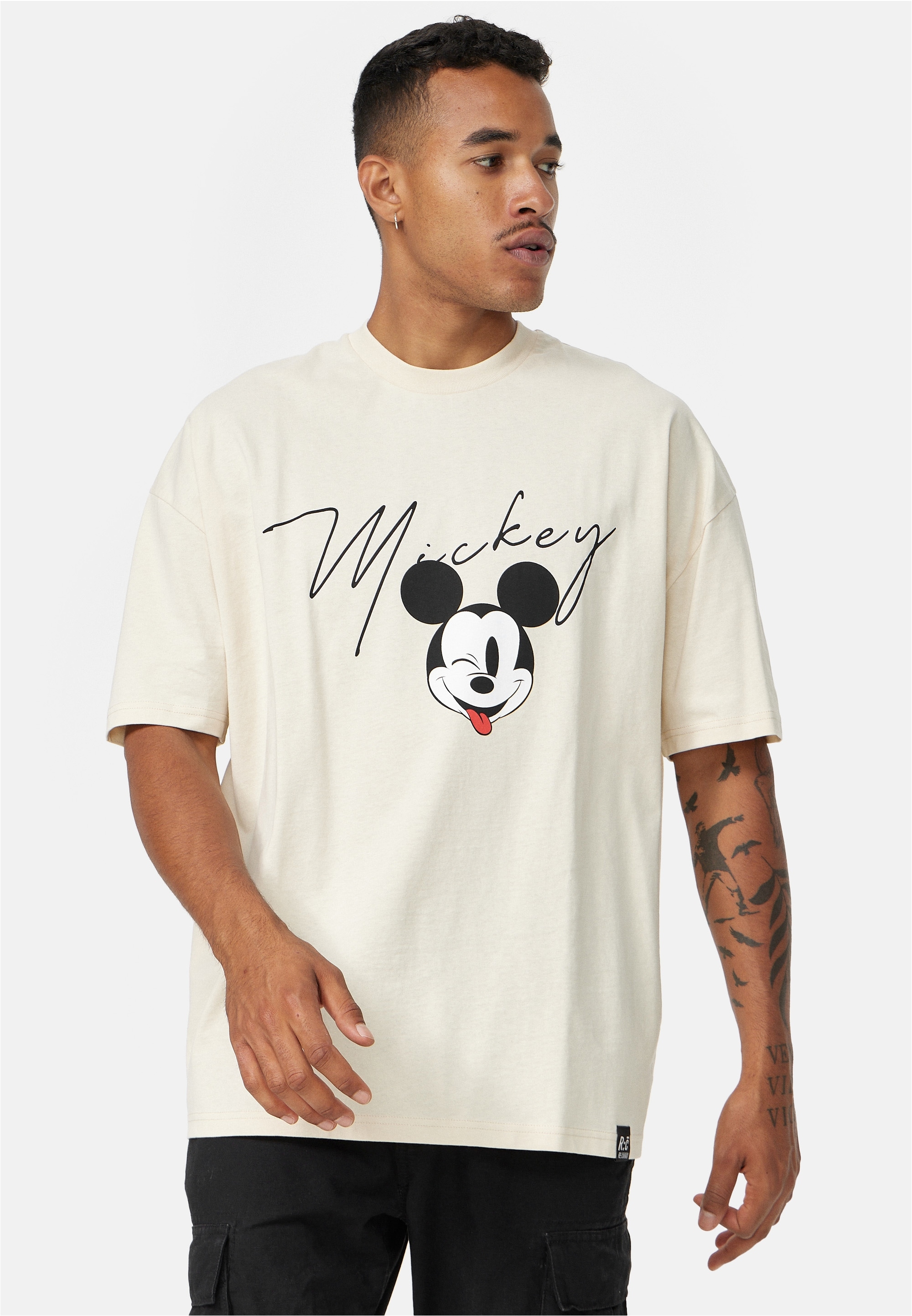 Recovered T-Shirt "Disney Mickey Signature", mit coolem Mickey Mouse-Print günstig online kaufen